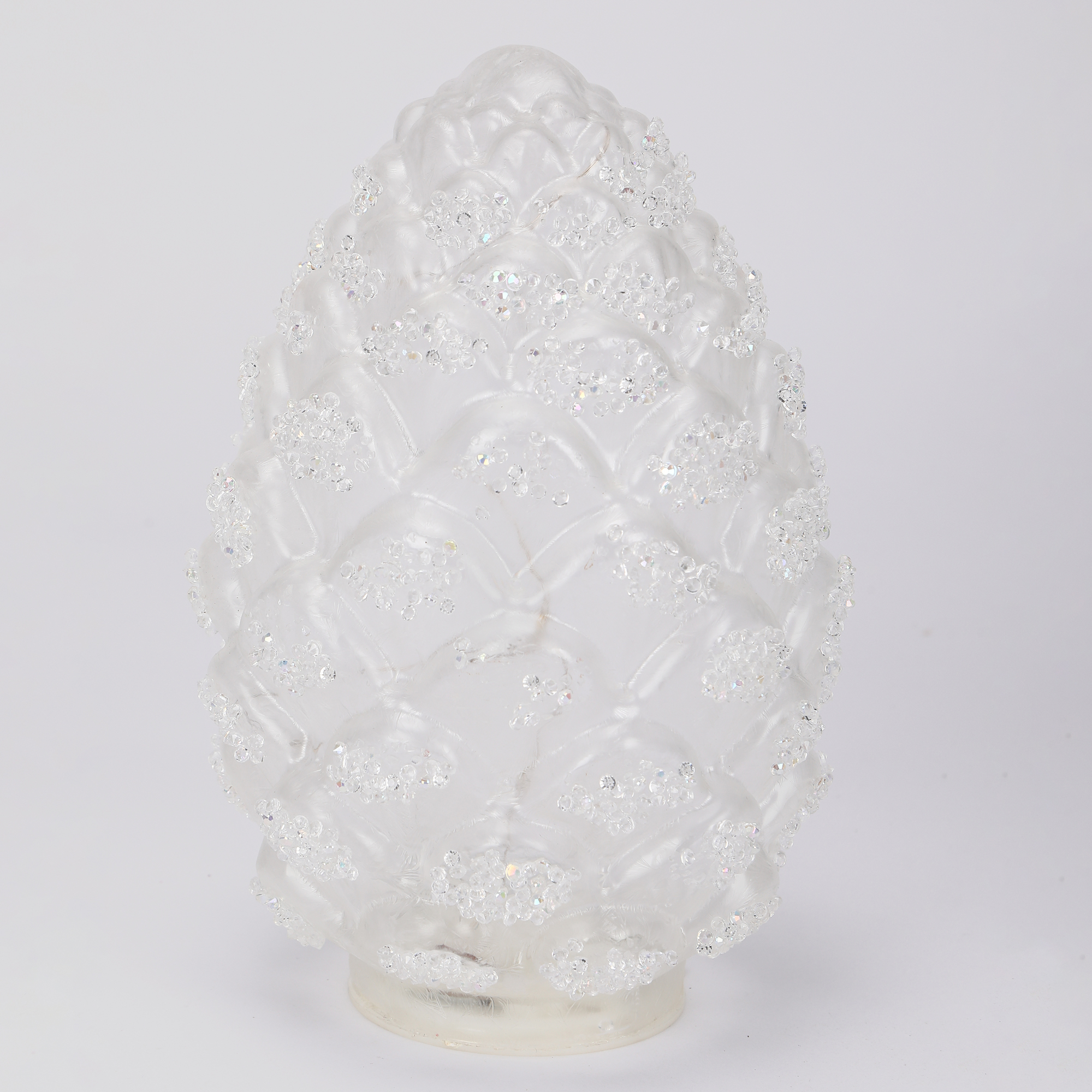 Шишка стеклянная Yancheng Shiny с подсветкой 12х12х18 см 390₽