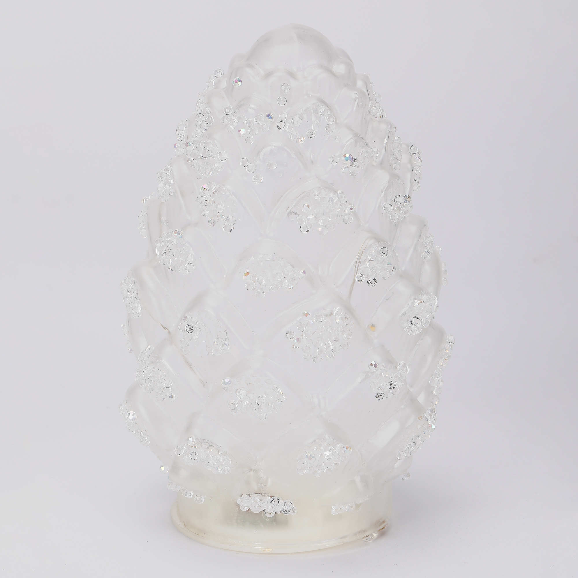 Шишка стеклянная Yancheng Shiny с подсветкой 9х9х16 см 329₽