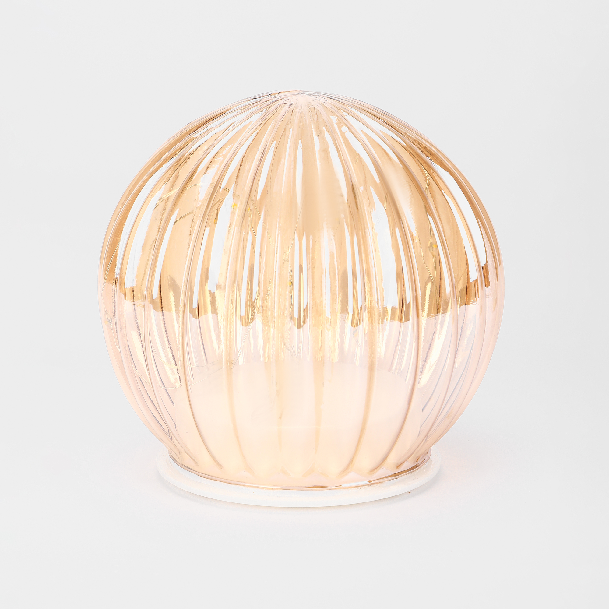 Шар стеклянный Yancheng Shiny с подсветкой 12х12х11 см 290₽