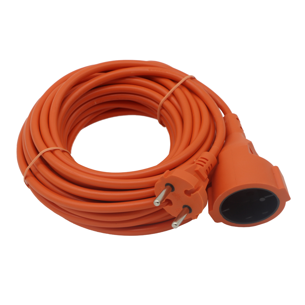Удлинитель-шнур Tokov Electric 1 розетка 10 м без заземления сечение 2х0,75 мм² с защитной крышкой, цвет оранжевый