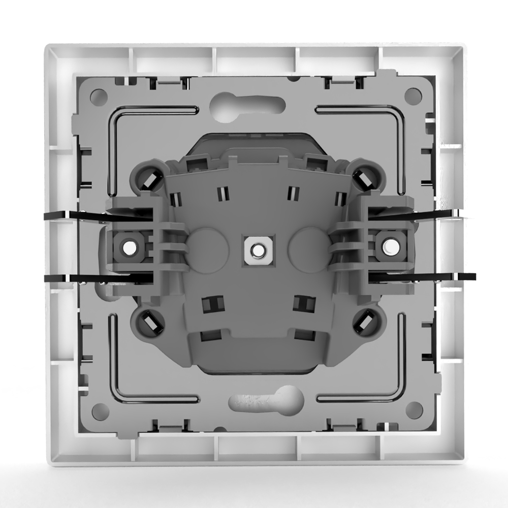 фото Розетка tokov electric pixel 1-м без заземления в сборе белая