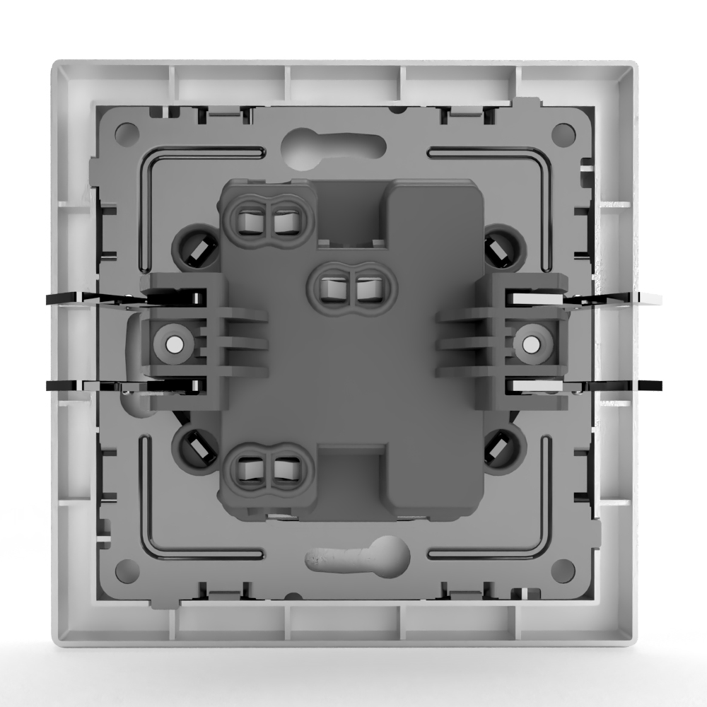 фото Выключатель tokov electric pixel одноклавишный в сборе белый