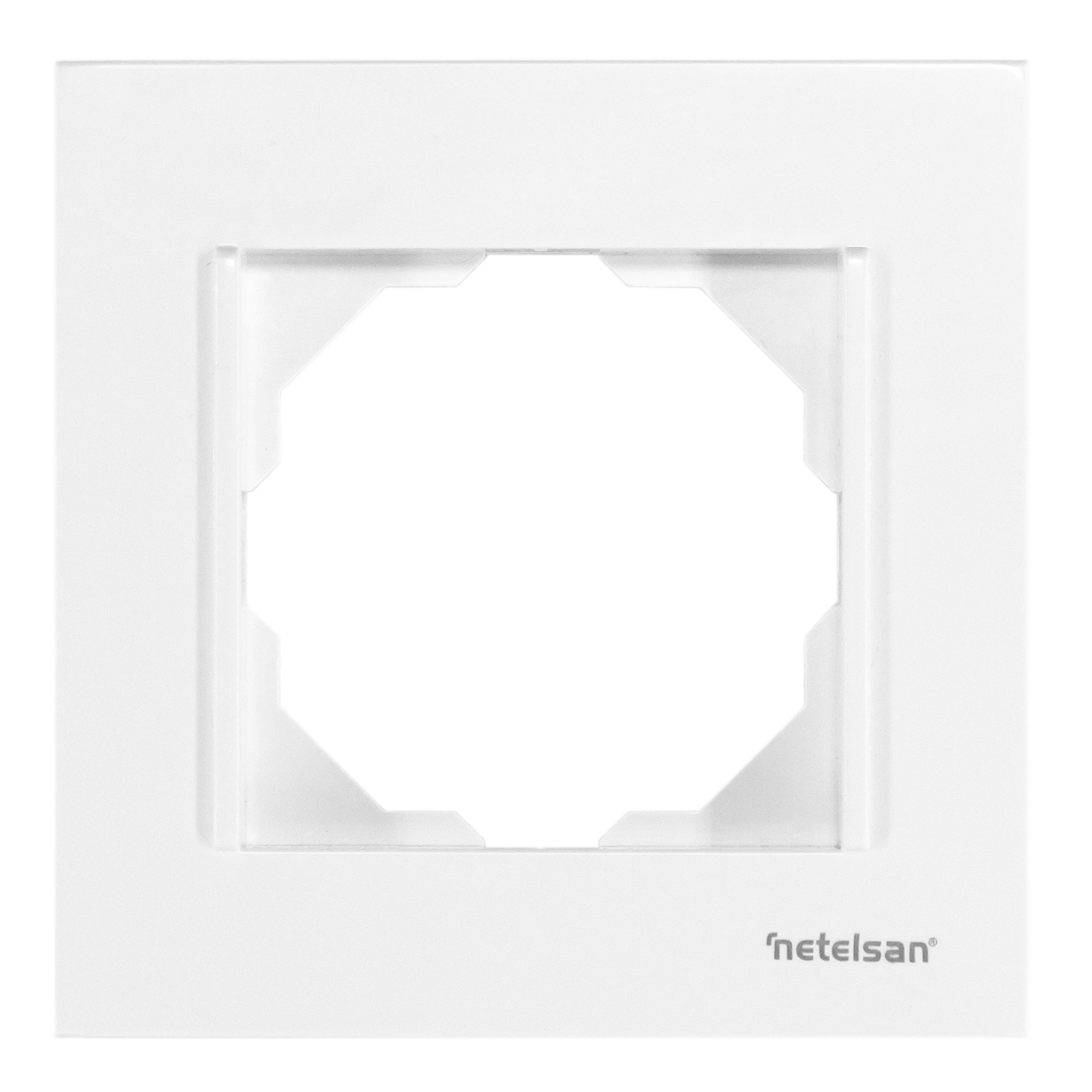 Рамка Netelsan Byobu для розеток и выключателей 1 пост белая