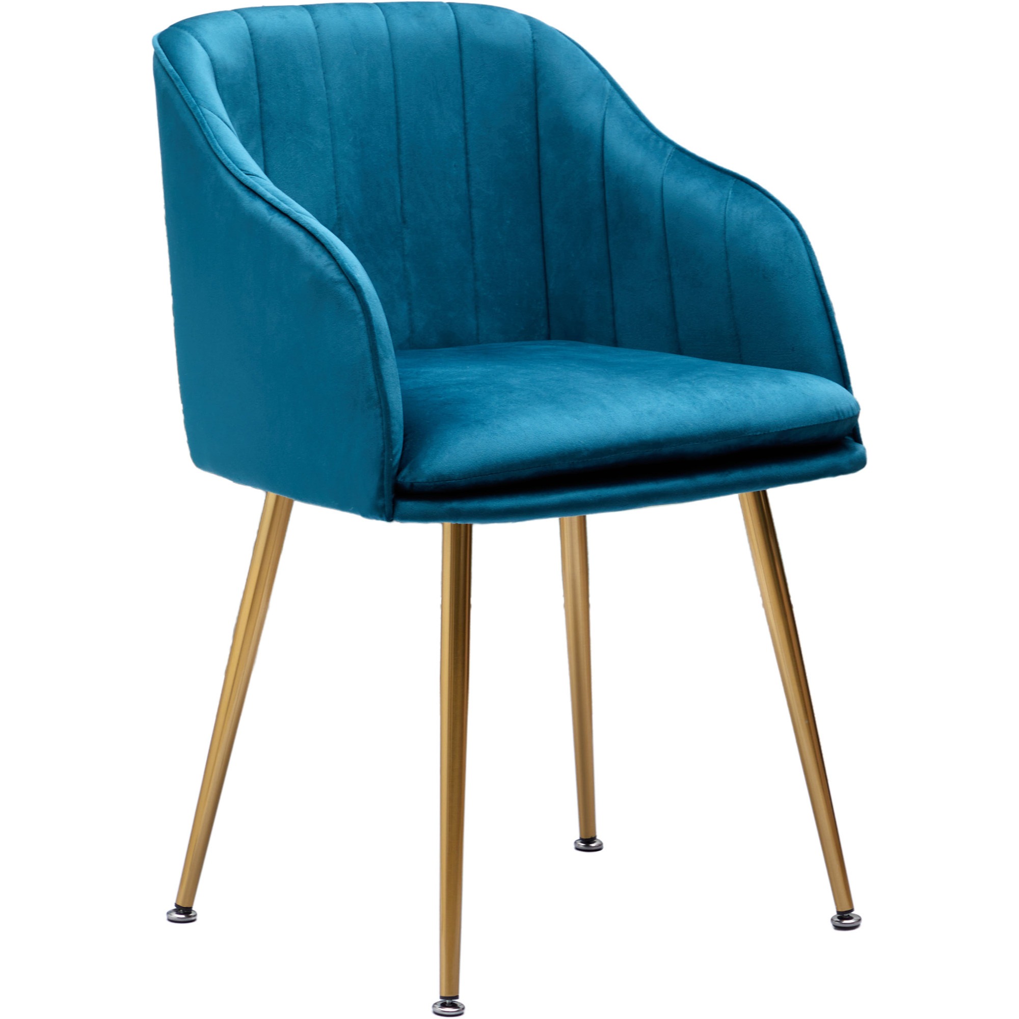 Кресло Glasar зелено-синее 55х56х78 см, цвет золотистый