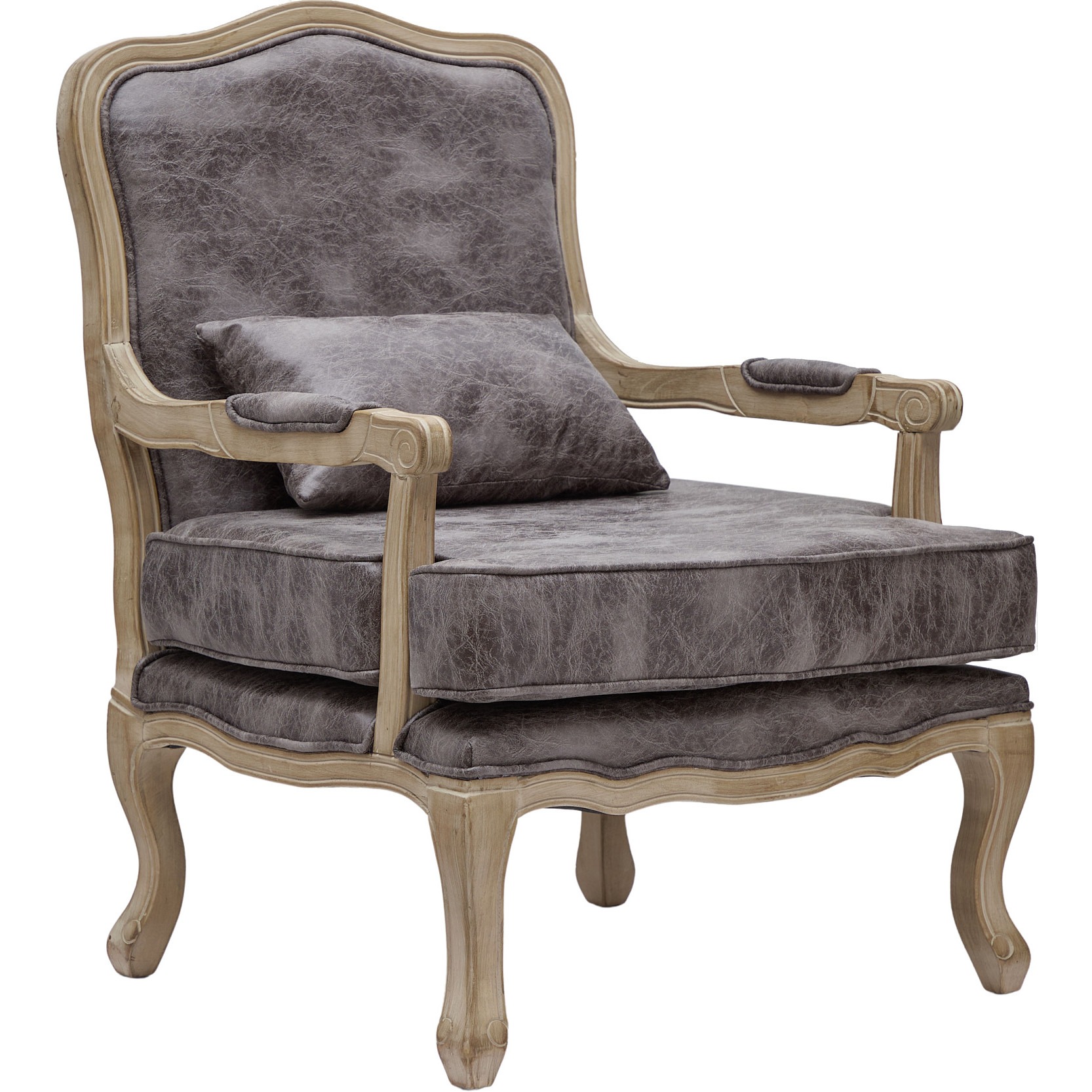 Кресло Glasar Монарх коричневое 64х72х92 см столик glasar с белым мрамором 60х60х46 см