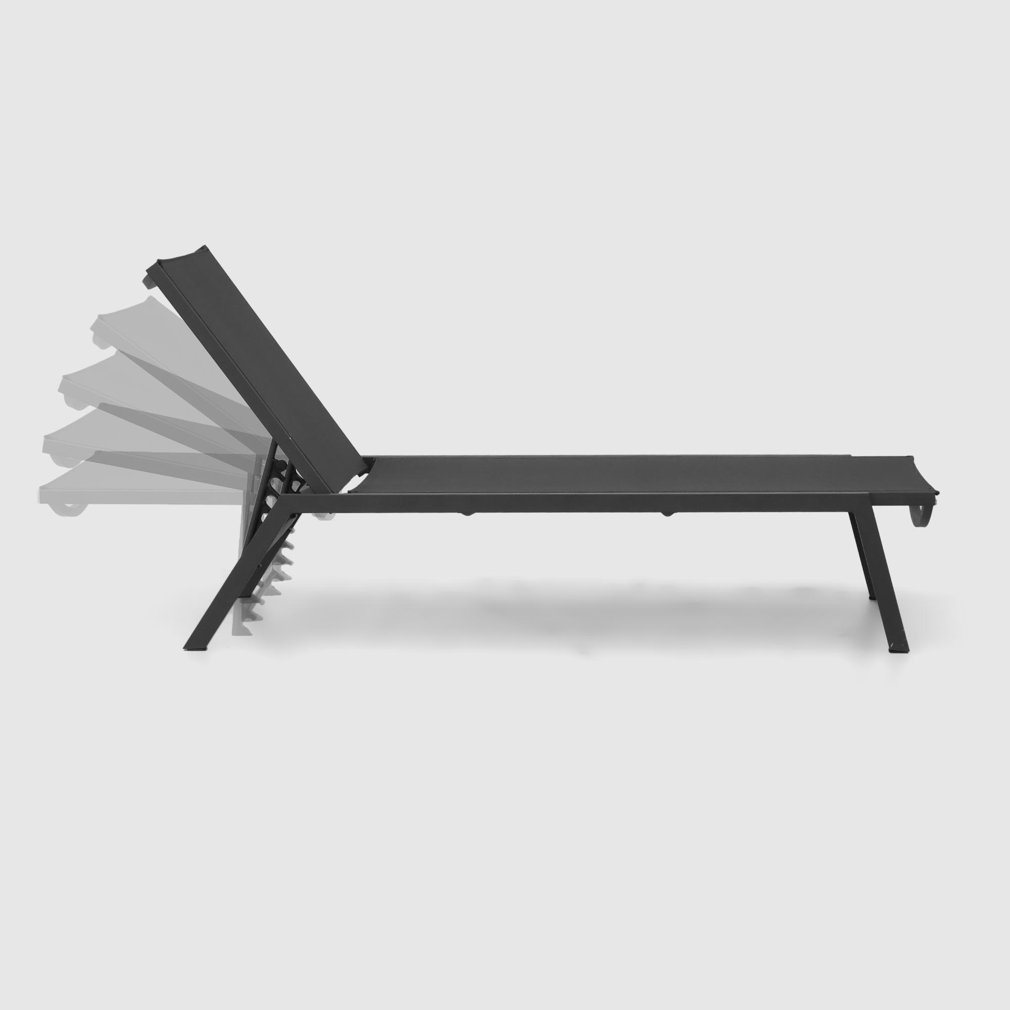Комплект мебели Emek garden столик и два шезлонга 3 предмета, цвет черный - фото 4