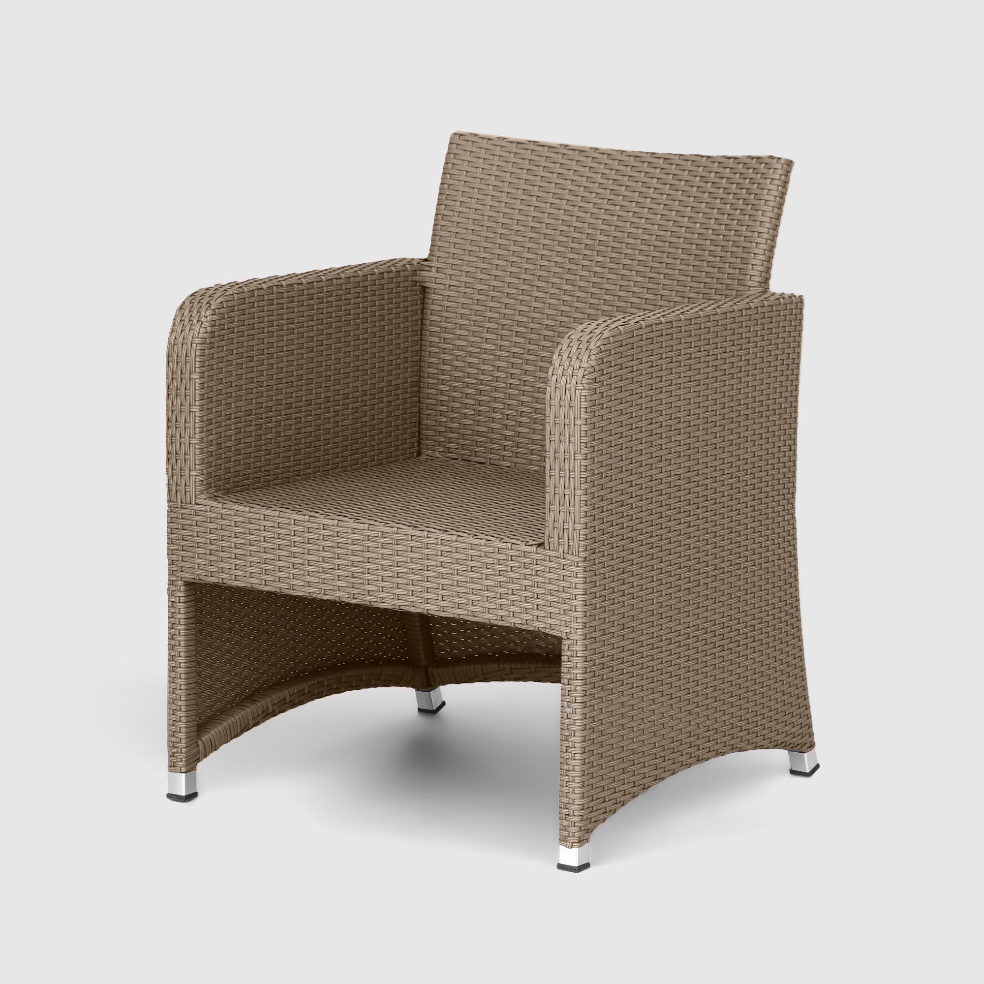 Комплект мебели NS Rattan LWS 21 коричневый с серым 3 предмета, цвет светло-коричневый, размер 220х75х75 - фото 4