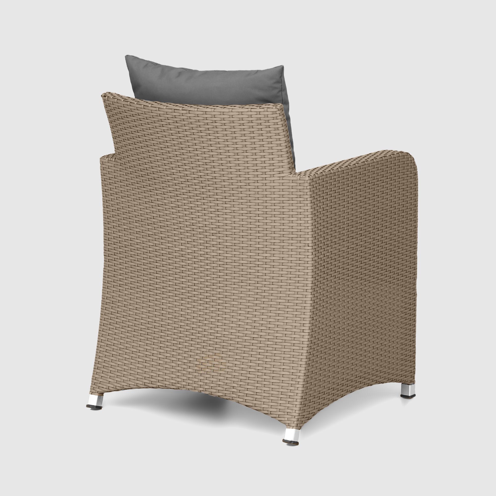 Комплект мебели NS Rattan LWS 21 коричневый с серым 3 предмета, цвет светло-коричневый, размер 220х75х75 - фото 5