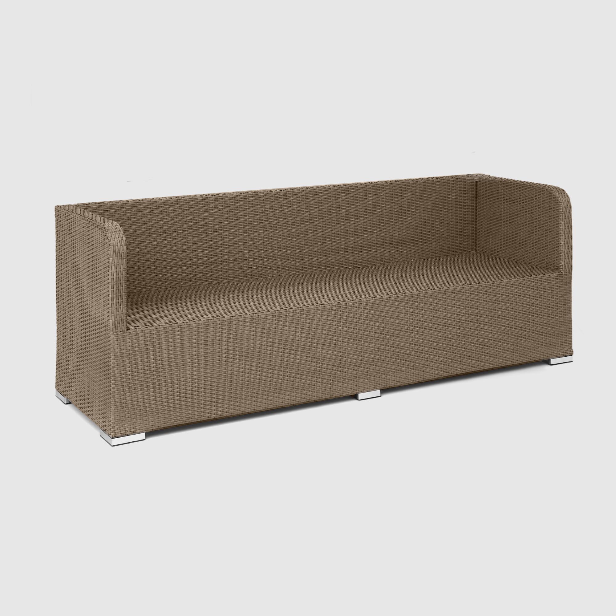 Комплект мебели NS Rattan LWS 21 коричневый с серым 3 предмета, цвет светло-коричневый, размер 220х75х75 - фото 8