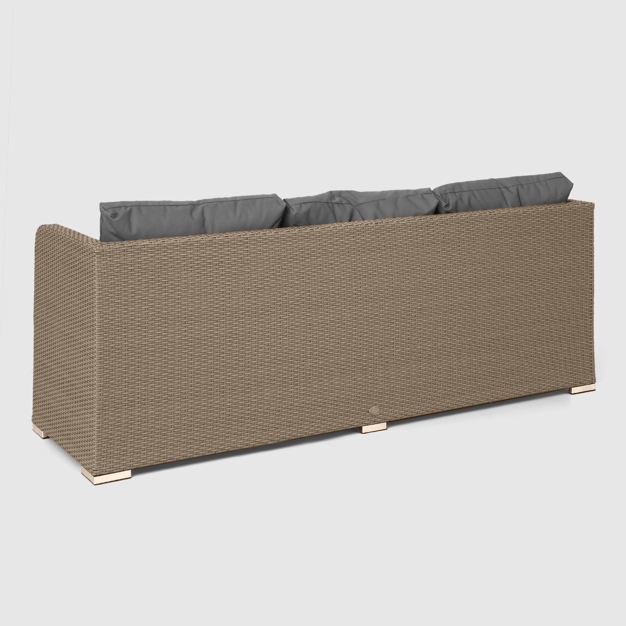 Комплект мебели NS Rattan LWS 21 коричневый с серым 3 предмета, цвет светло-коричневый, размер 220х75х75 - фото 14