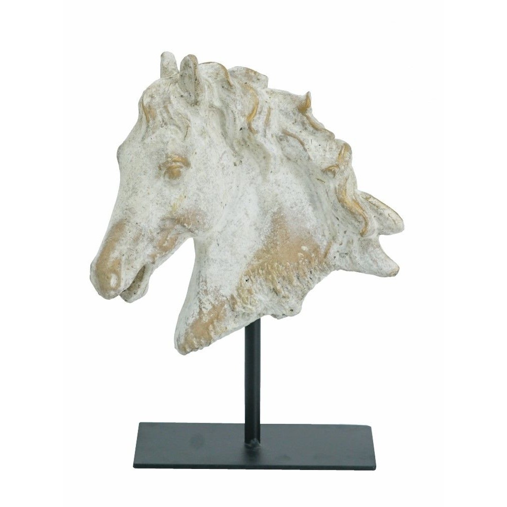 Декор Glasar Голова лошади 19х10х27 см, цвет белый