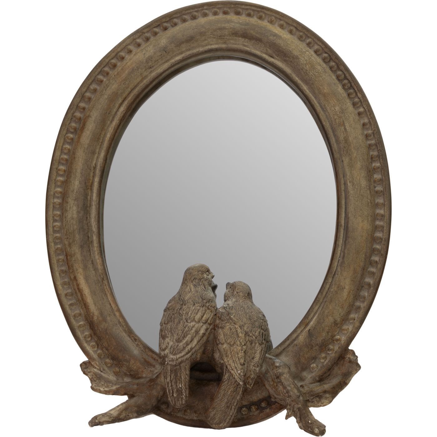 

Зеркало настольное Glasar с птичками 19х4х24 см, Коричневый
