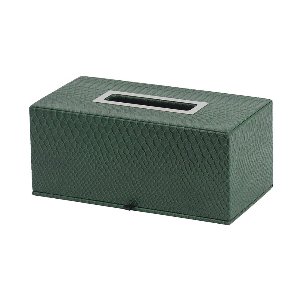 Коробка для салфеток Glasar зеленая 27х14х11 см, цвет зеленый