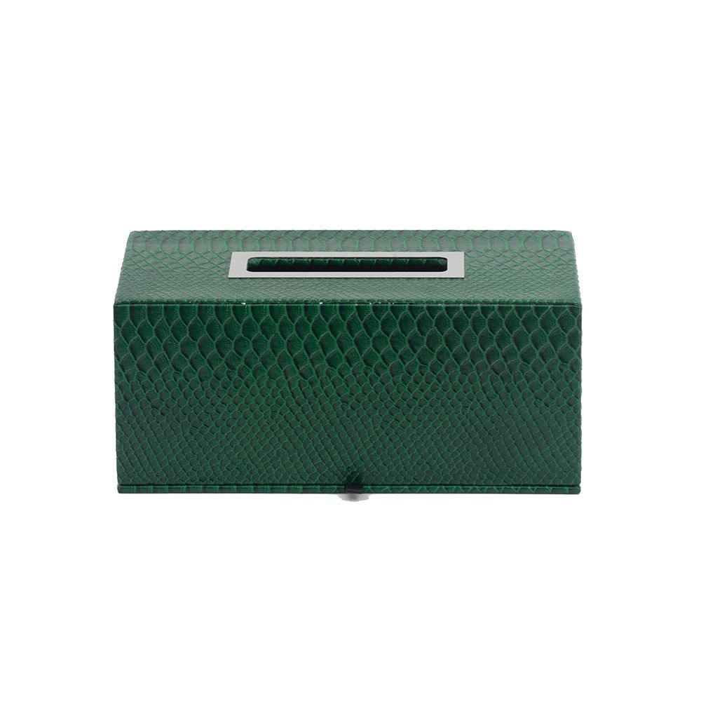 Коробка для салфеток Glasar зеленая 27х14х11 см, цвет зеленый - фото 2