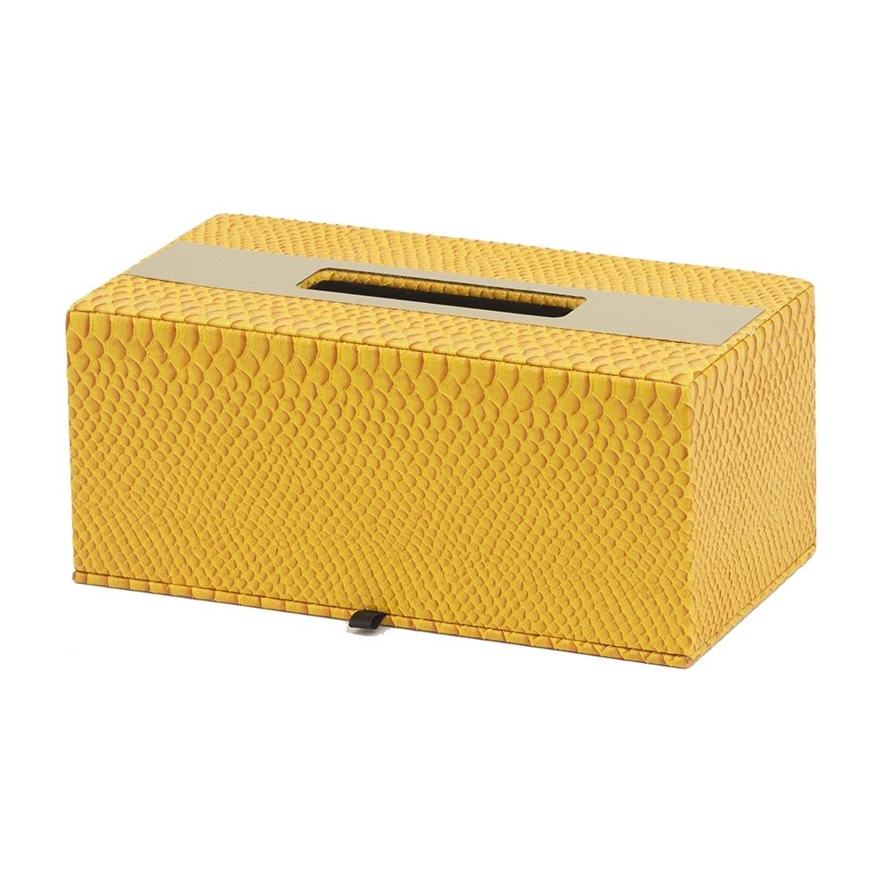 Коробка для салфеток Glasar желтая 27х14х11 см, цвет желтый