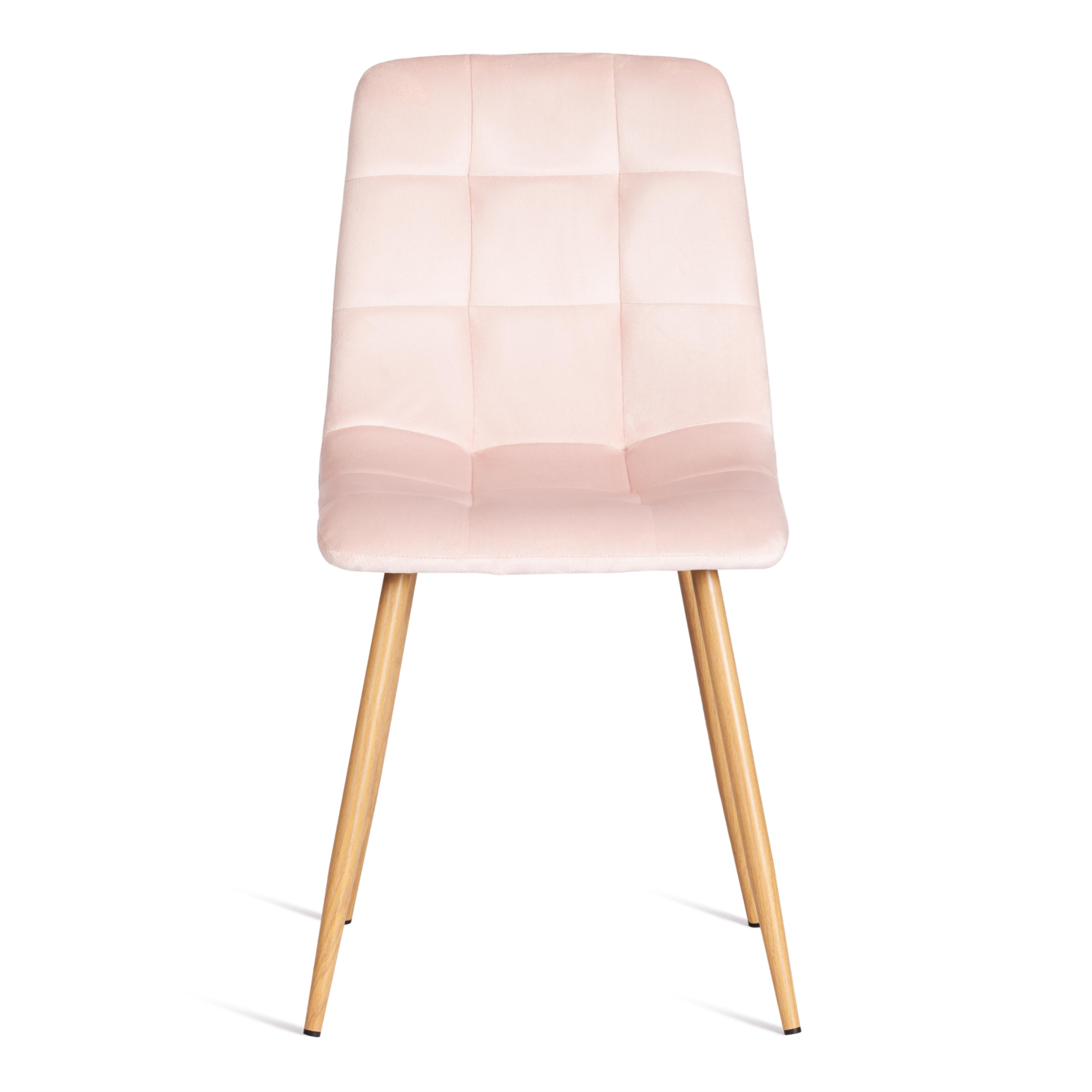 Стул ТС Chilly розовый вельвет и металл 44,5х52,5х86 см стул для кухни chilly рогожка голубой ножки белые комплект 4 стула