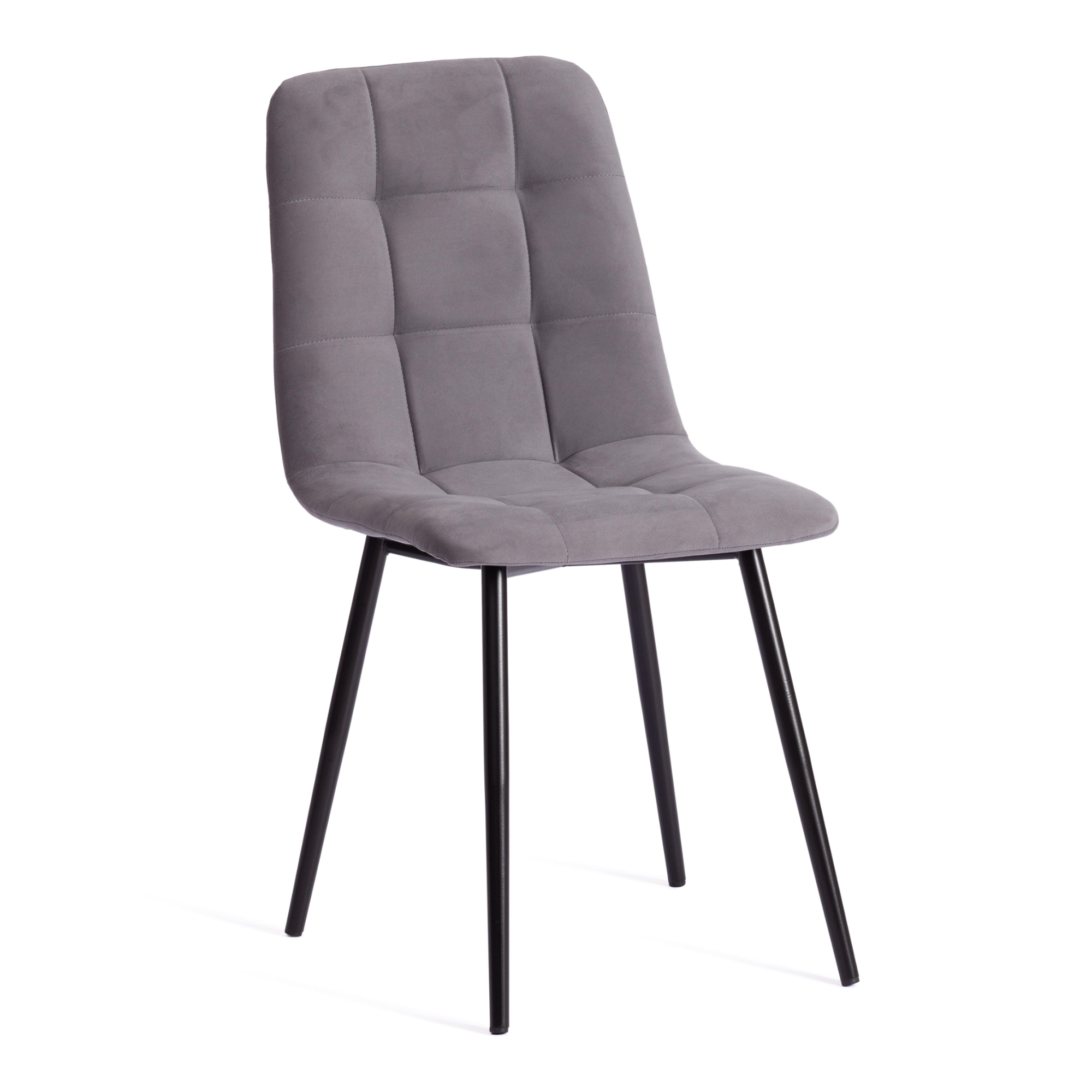 Стул ТС Chilly max темно-серый вельвет 45х54х90 см стул для кухни chilly рогожка голубой ножки белые комплект 4 стула