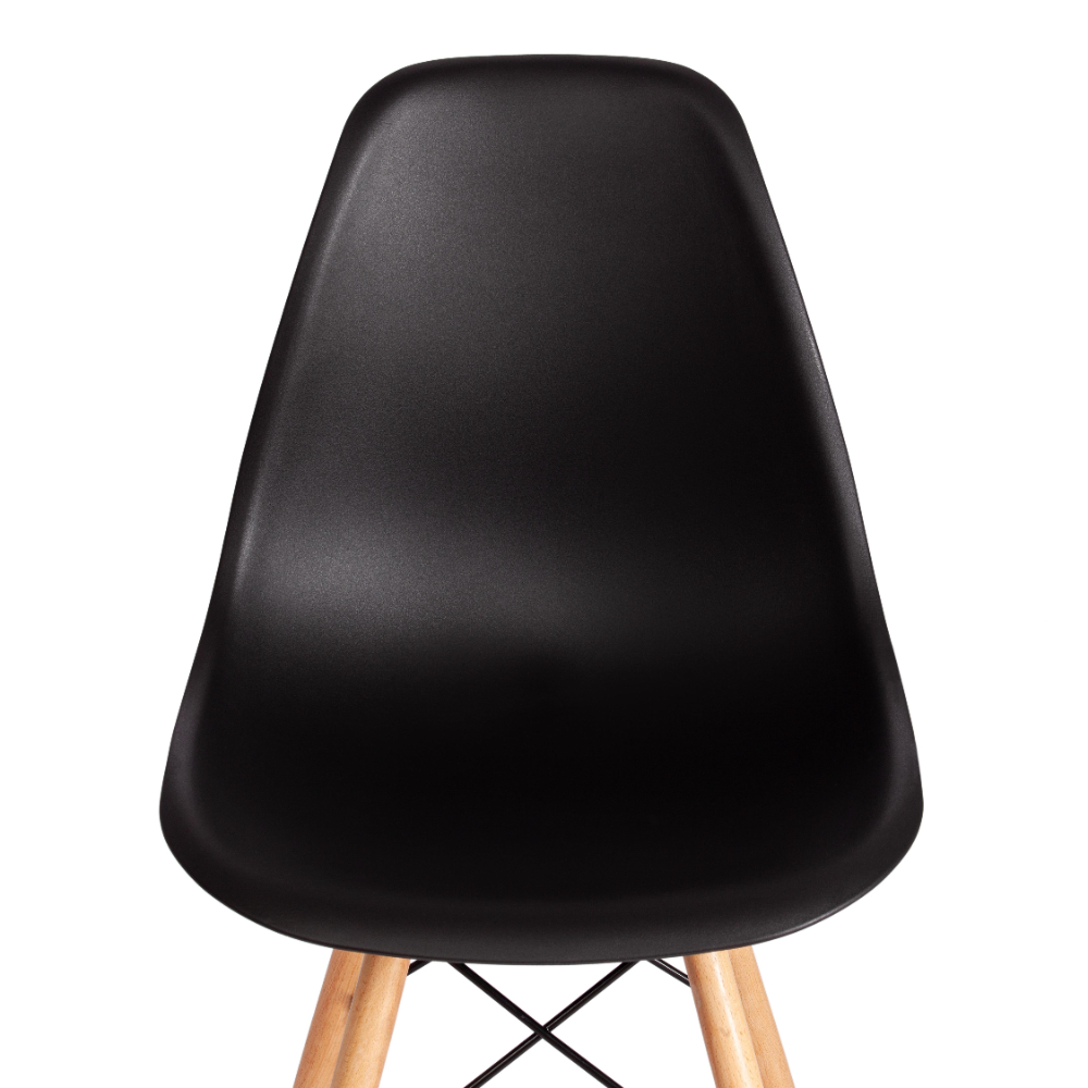 фото Стул тс cindy chair пластиковый с ножками из бука черный 45х51х82 см tc