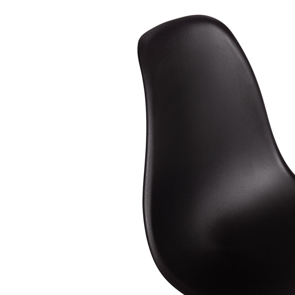 фото Стул тс cindy chair пластиковый с ножками из бука черный 45х51х82 см tc
