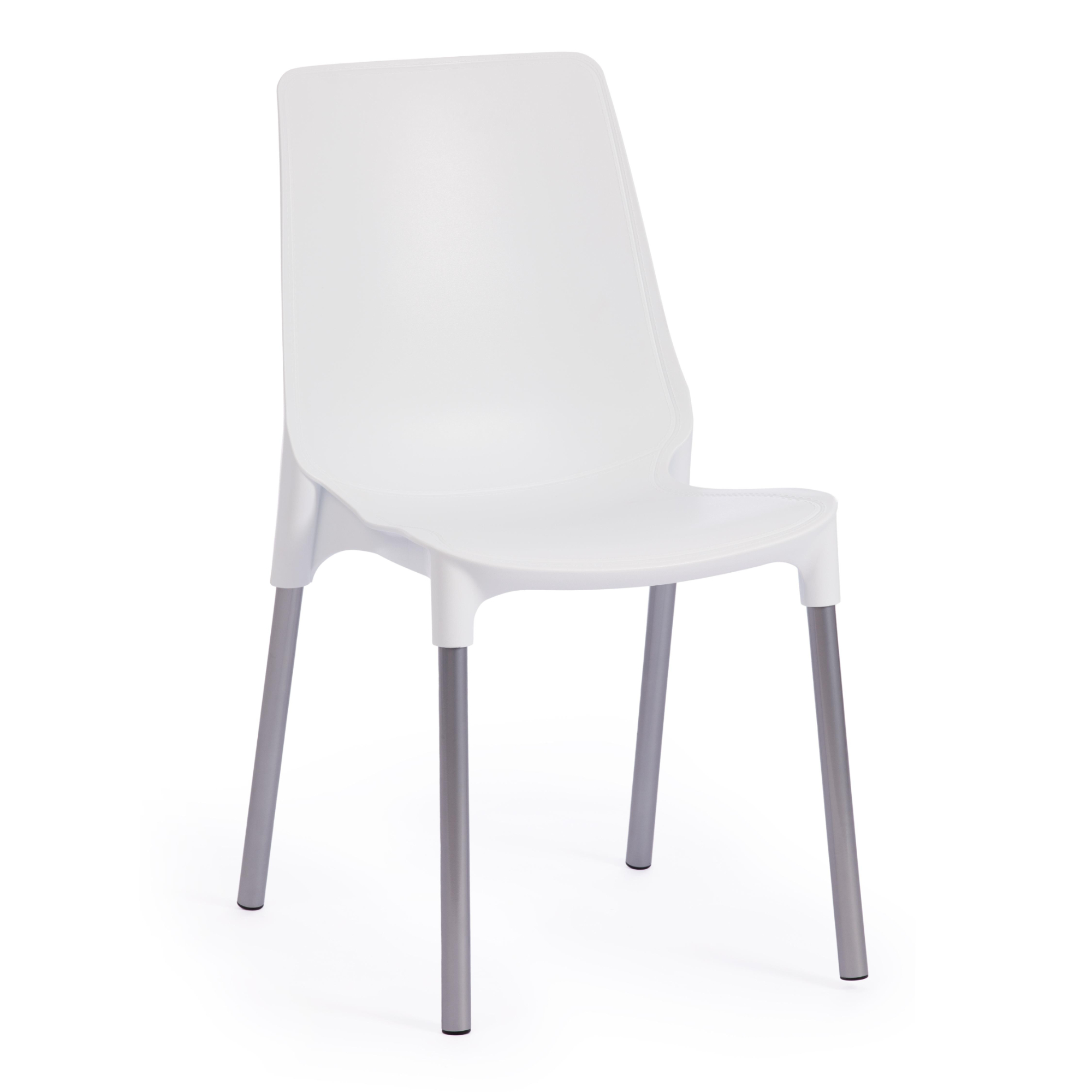 Стул ТС Genius пластиковый белый с хромированными ножками 46х56х84 см стул тс cindy chair пластиковый с ножками из бука бежевый 45х51х82 см