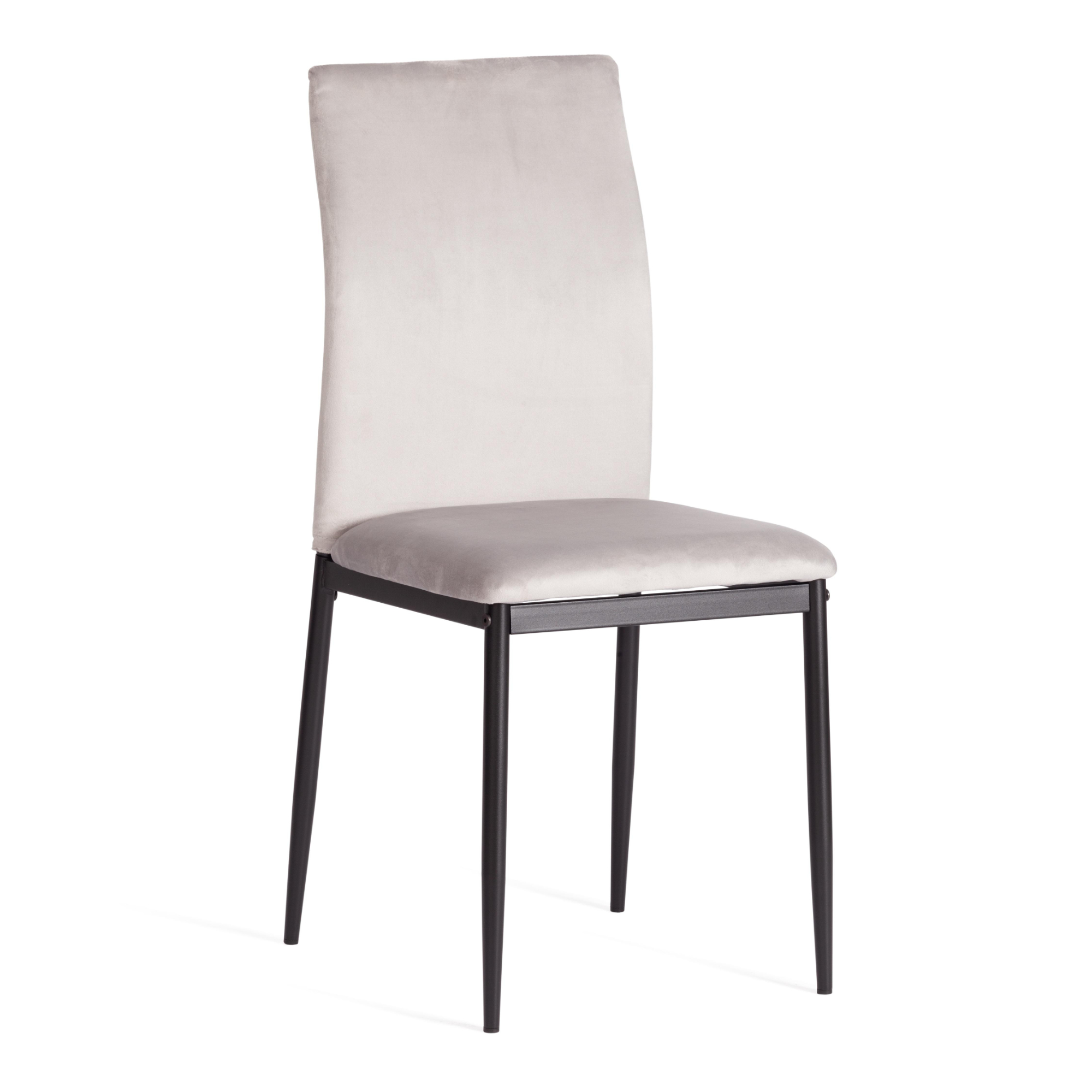 стул пластиковый усиленный стекловолокном для дома и спальни кабинета гостиной комбинированный стол и стул маленький низкий стул для ры Стул ТС Capri светло-серый вельвет 49,5х41х93,5 см