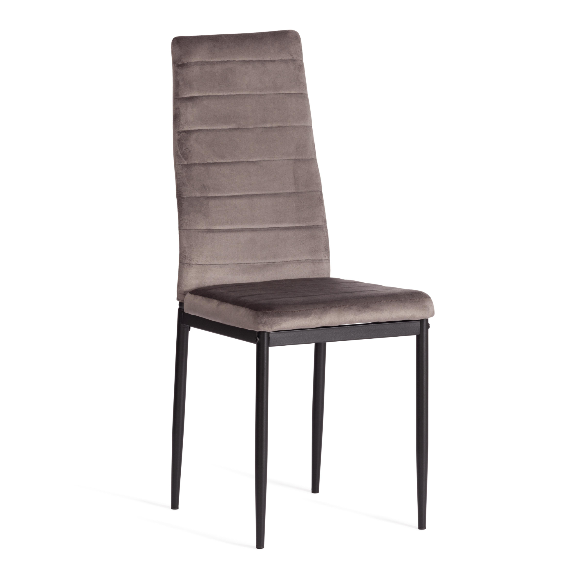 Стул ТС Easy вельвет темно-серый с черным 49х41х98 см нордический минималистичный дизайнерский офисный стул joylive для спальни кабинета современный креативный пластиковый стул спинка сетчаты
