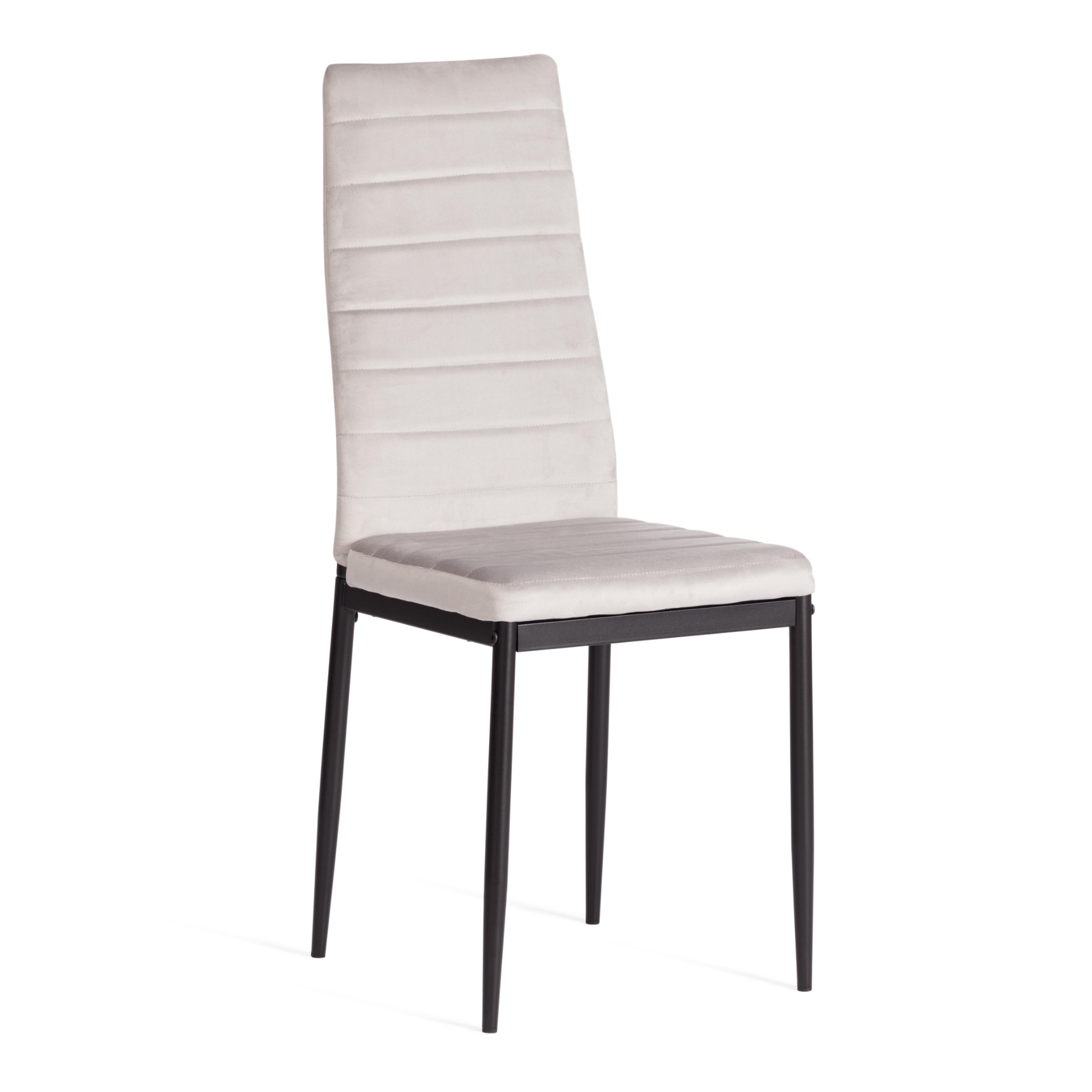 стул пластиковый усиленный стекловолокном для дома и спальни кабинета гостиной комбинированный стол и стул маленький низкий стул для ры Стул ТС Easy вельвет светло-серый с черным 49х41х98 см