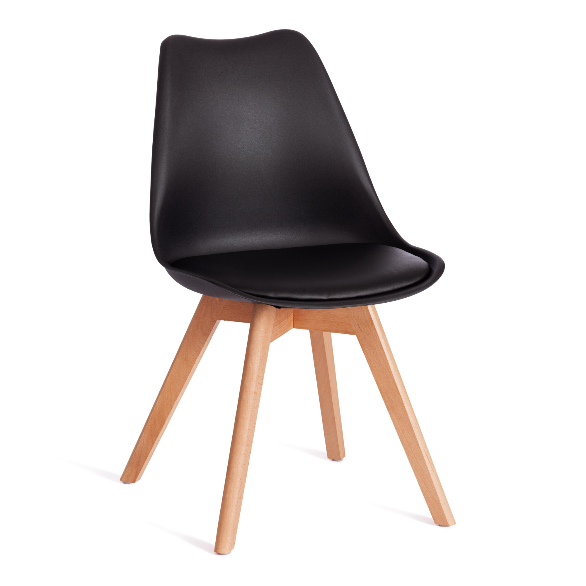 стул для кухни harbour пластик серый ножки дерево Стул ТС черный из дерева, пластика, экокожи 47,5x55x80 см