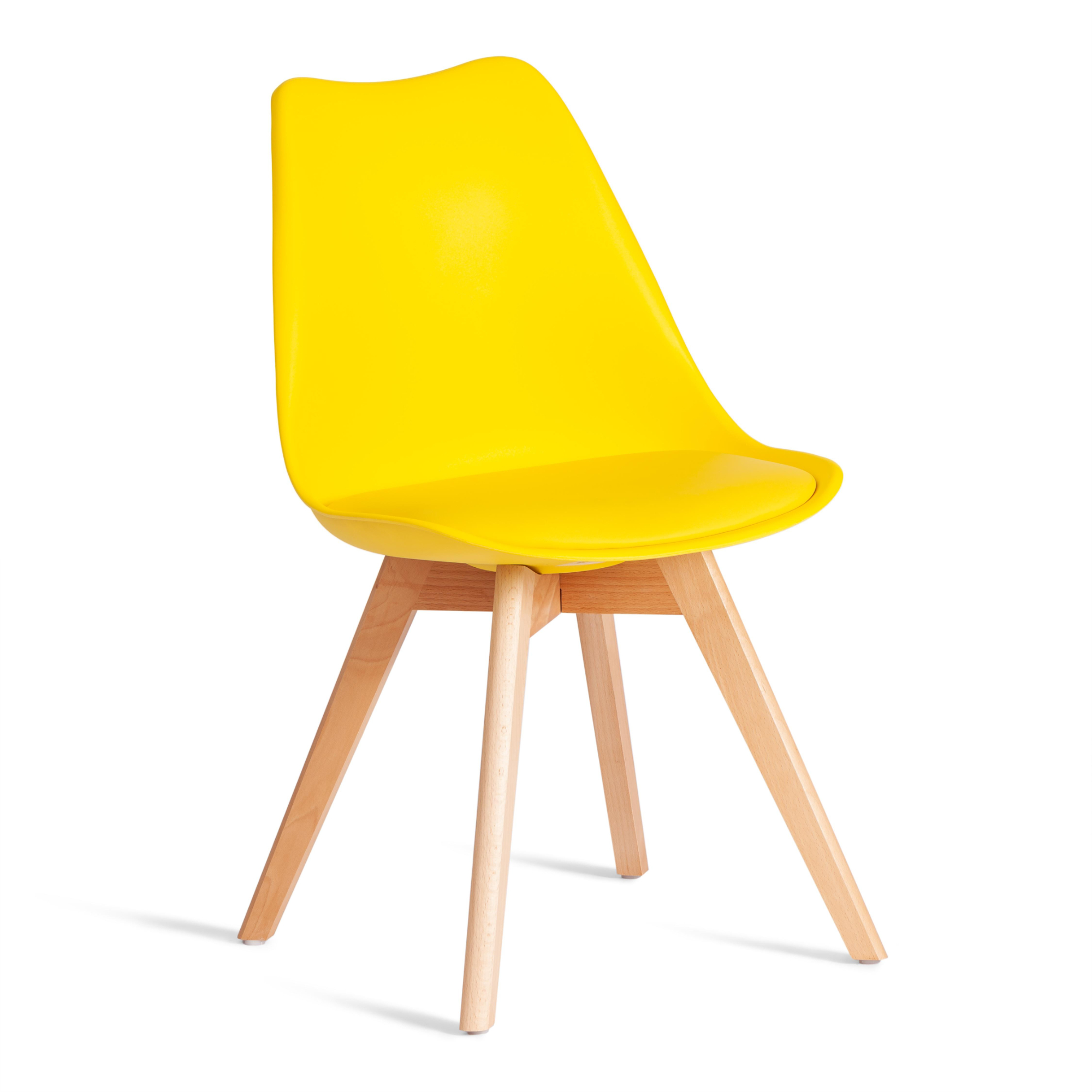 стул для кухни harbour пластик серый ножки дерево Стул ТС Tulip желтый экокожа и бук 47,5x55x80 см