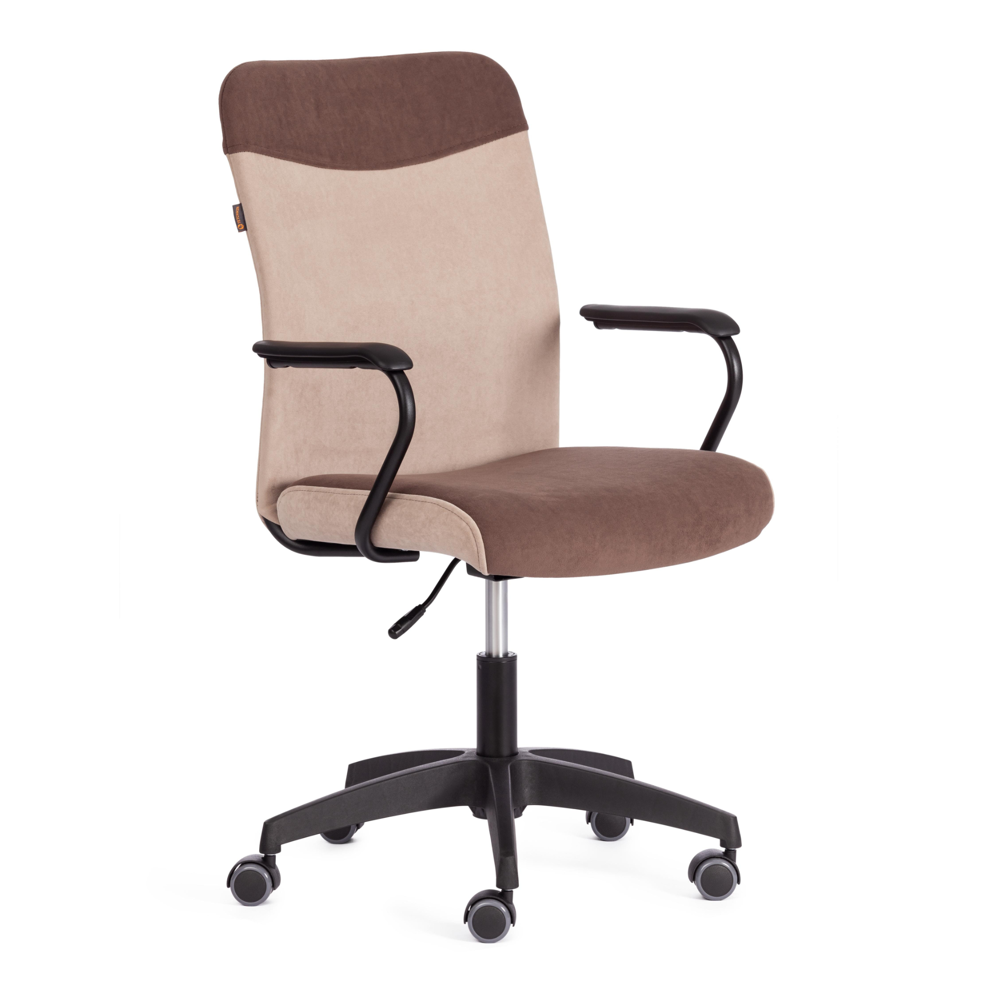Кресло ТС Fly флок 6/7 коричневое с бежевым кресло компьютерное tc driver флок коричневое 55х49х126 см
