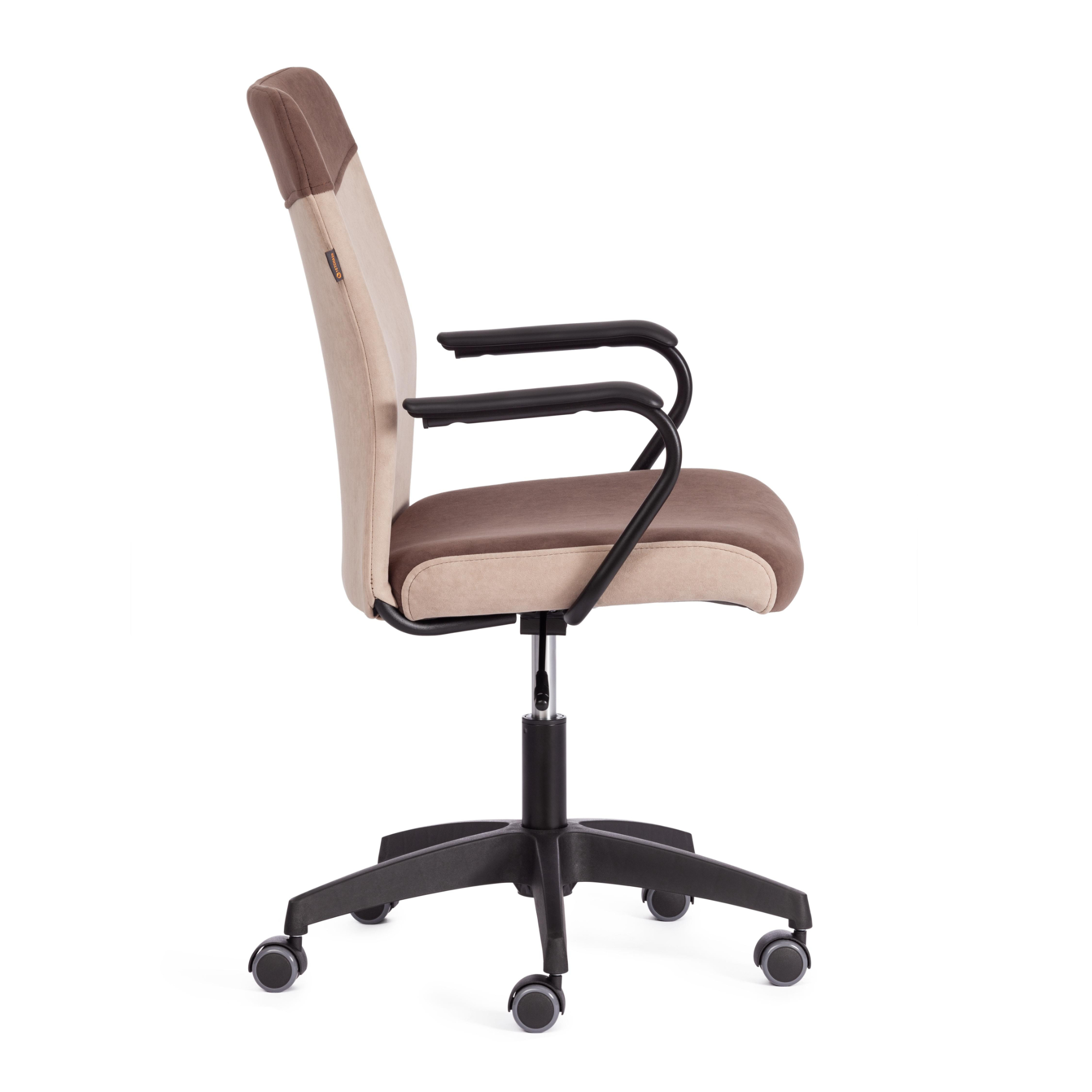 Кресло ТС Fly флок 6/7 коричневое с бежевым, цвет черный - фото 4