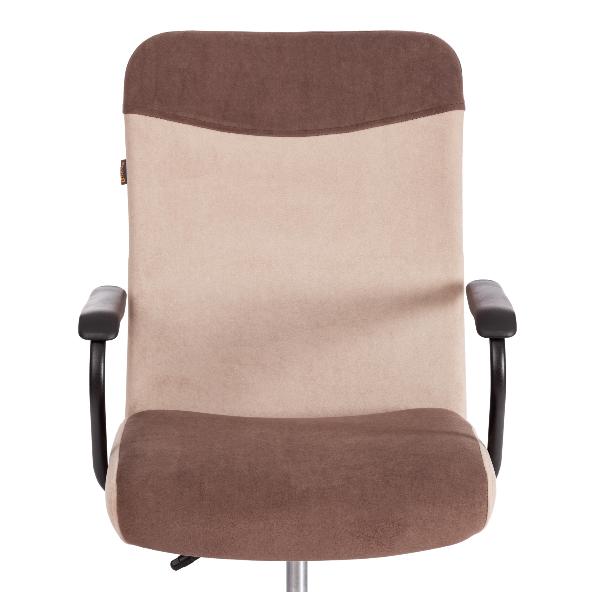 Кресло ТС Fly флок 6/7 коричневое с бежевым, цвет черный - фото 7