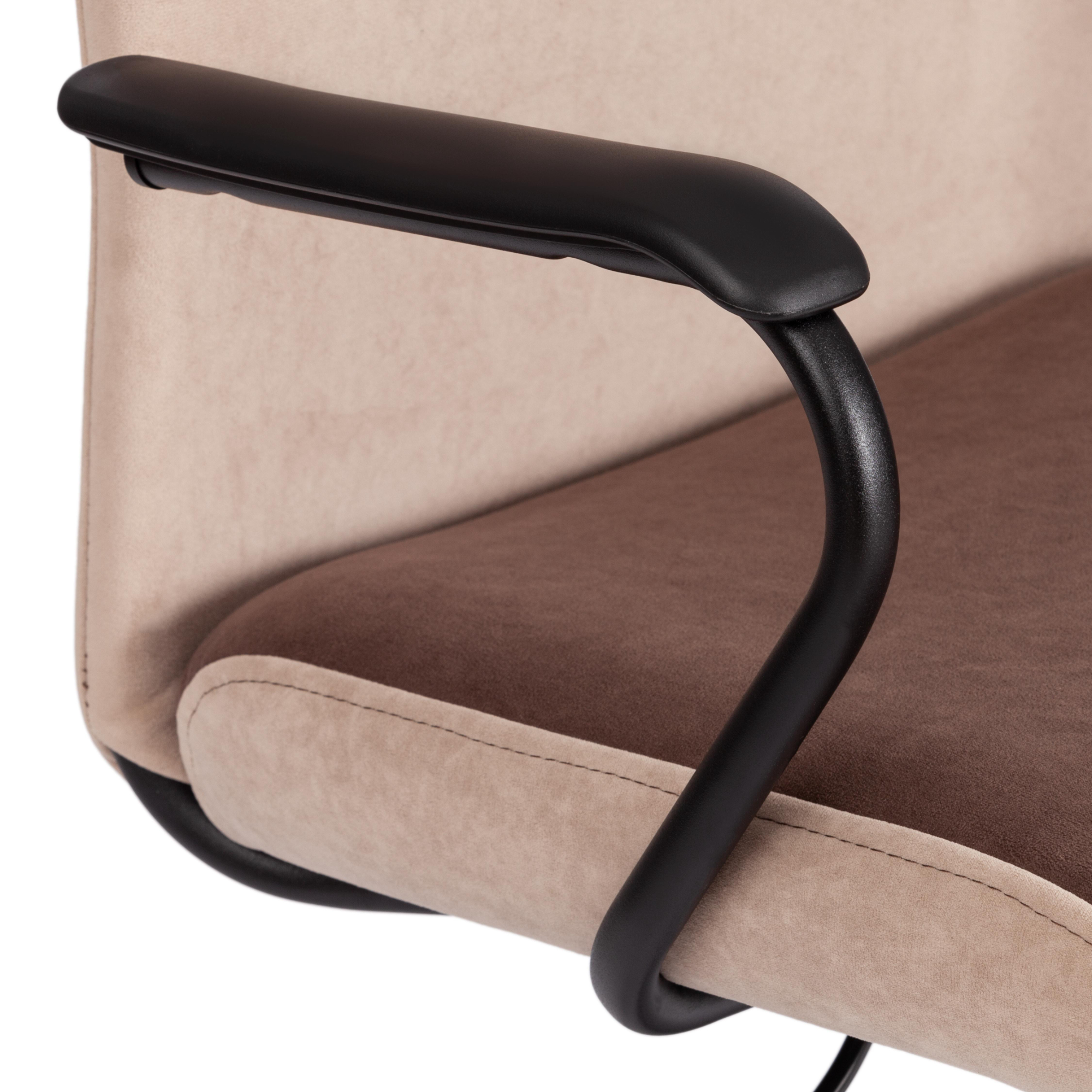 Кресло ТС Fly флок 6/7 коричневое с бежевым, цвет черный - фото 9