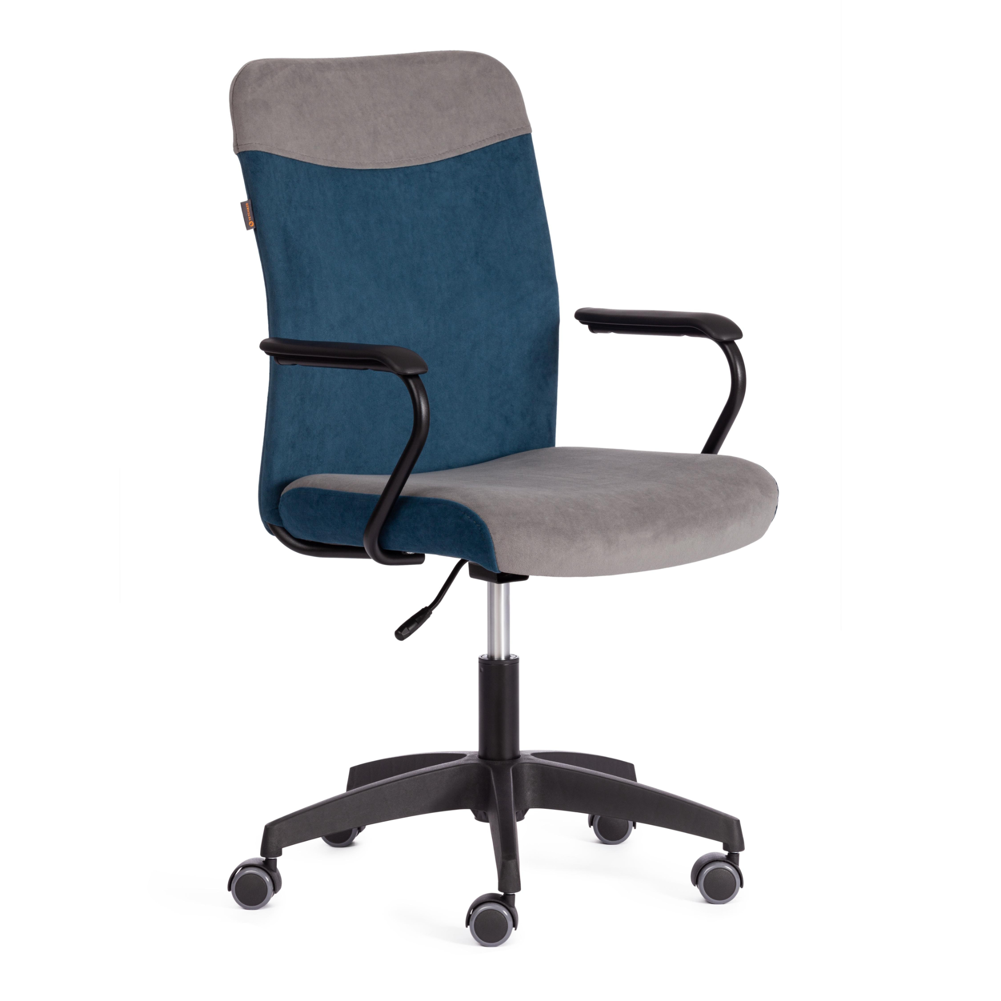 Кресло ТС Fly флок 29/32 серое с синим кресло компьютерное tc флок с перфорацией серое 67х50х131 см