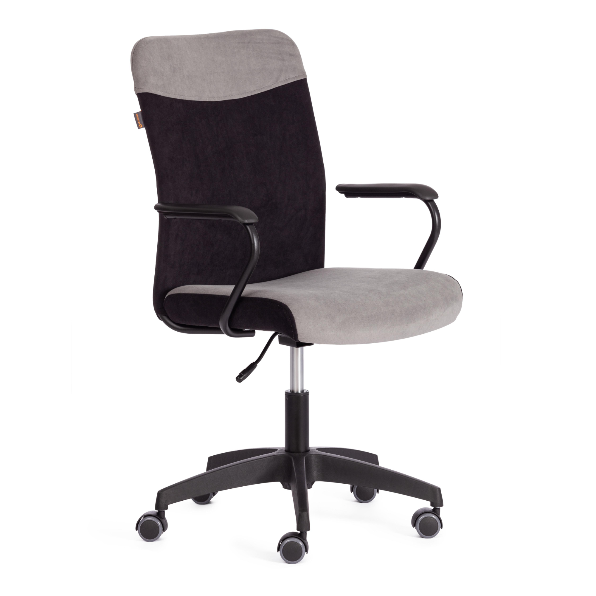 Кресло ТС Fly флок 29/35 черное с серым кресло компьютерное tc флок с перфорацией серое 67х50х131 см