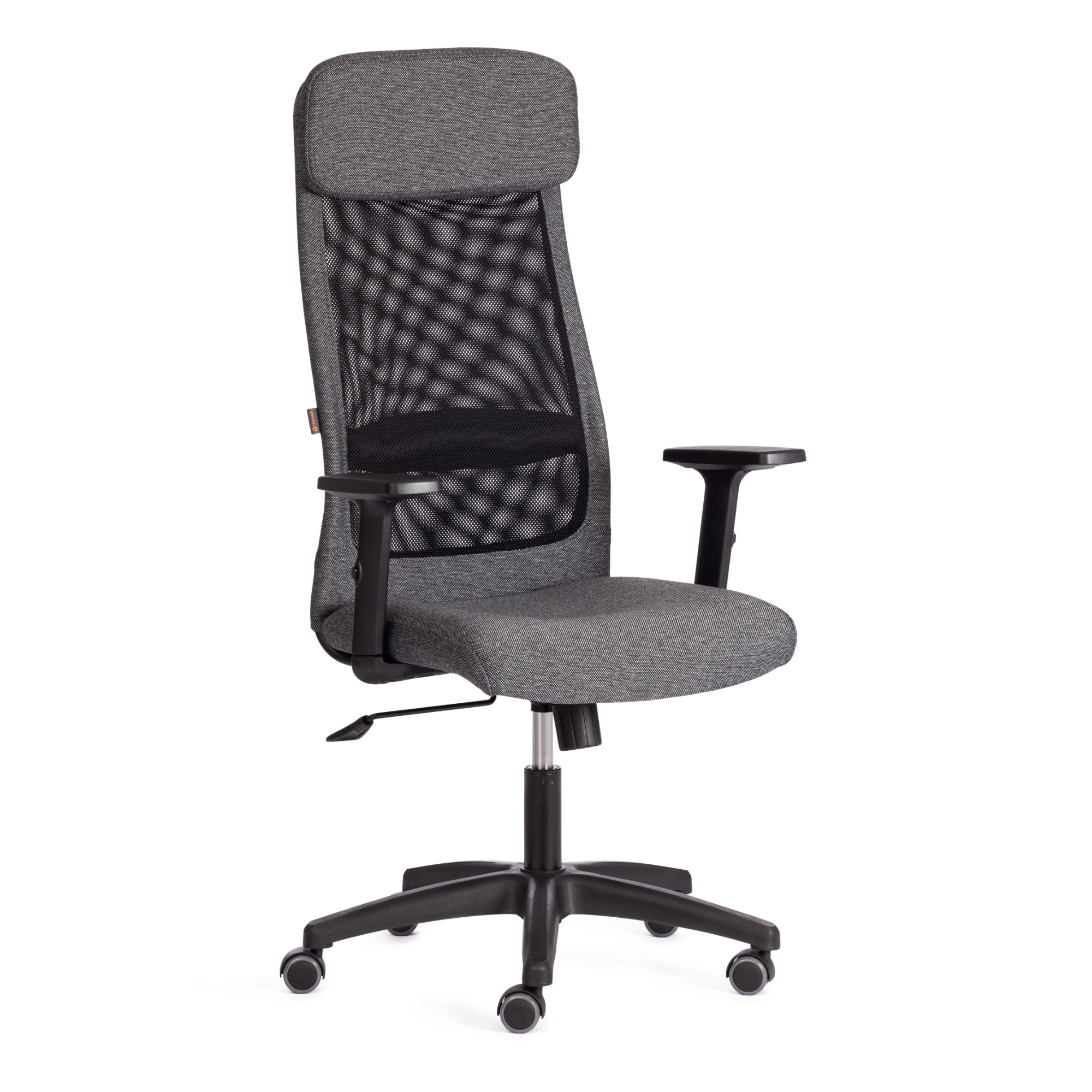 Кресло ТС Profit PLT 207/W-11 ткань серое с черным, цвет черный