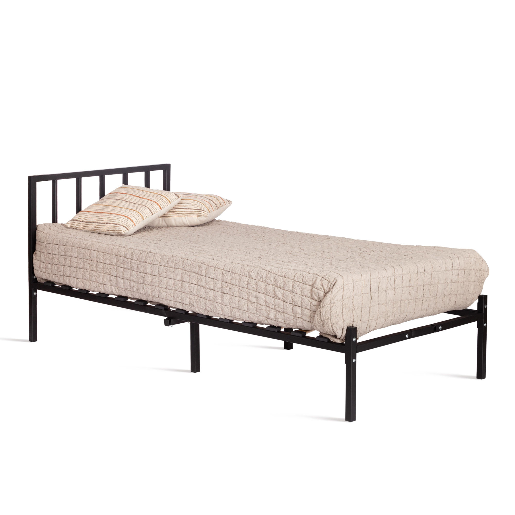 Кровать ТС Bruno односпальная металлическая черная 90х200 см
