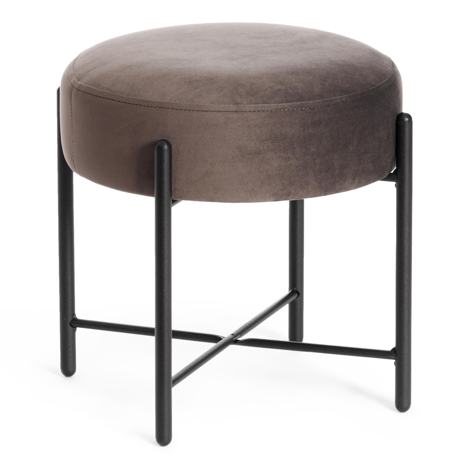 Банкетка ТС Amber темно-коричневая с черным 41х41х40 см барный стул седа велюр темно серый