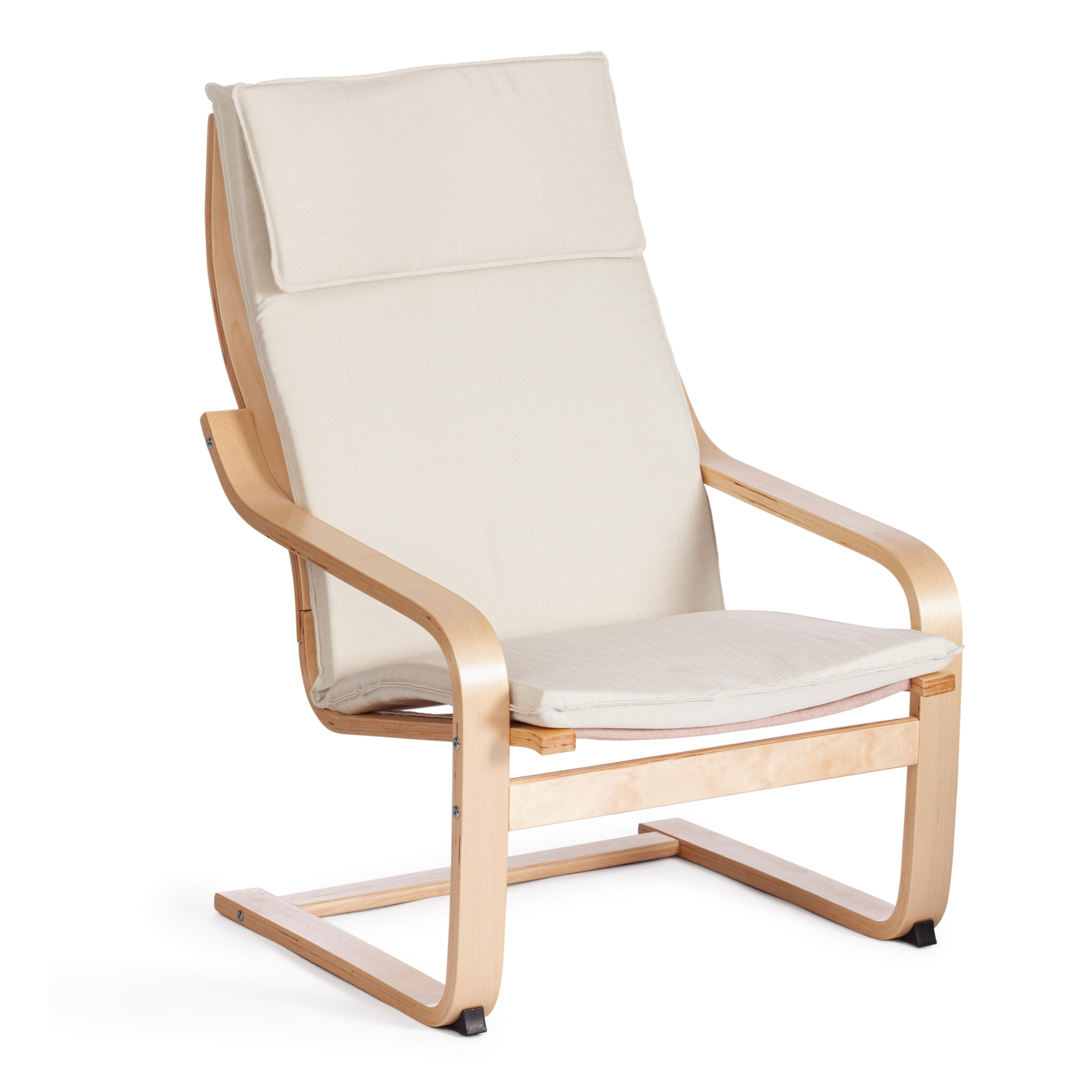 Кресло ТС Biensdorf деревянное с натуральным хлопком бежевое 67х86х95 см подвесное кресло деревянное сиденье 60×22см