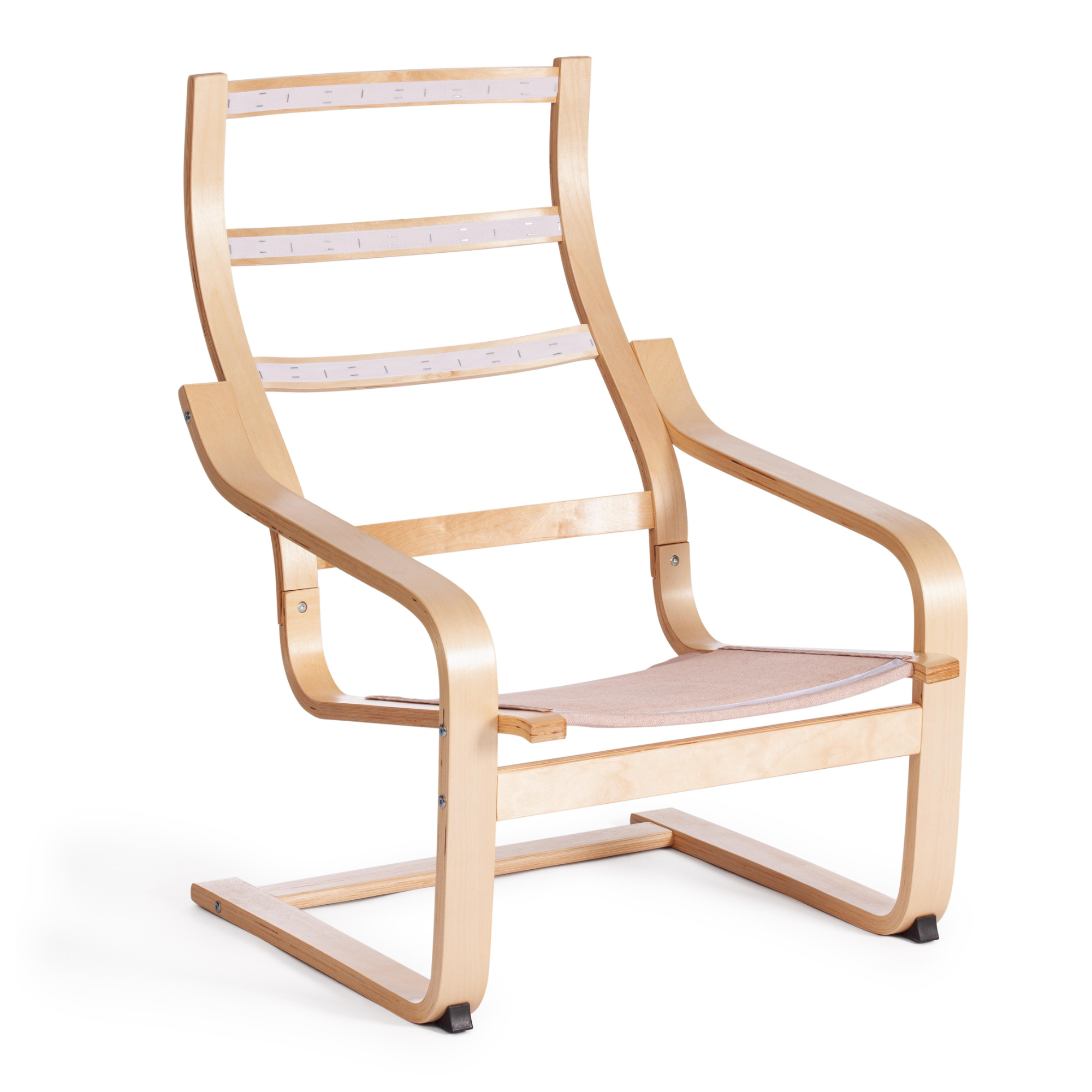 Кресло ТС Biensdorf деревянное с натуральным хлопком бежевое 67х86х95 см, цвет светлое дерево - фото 7