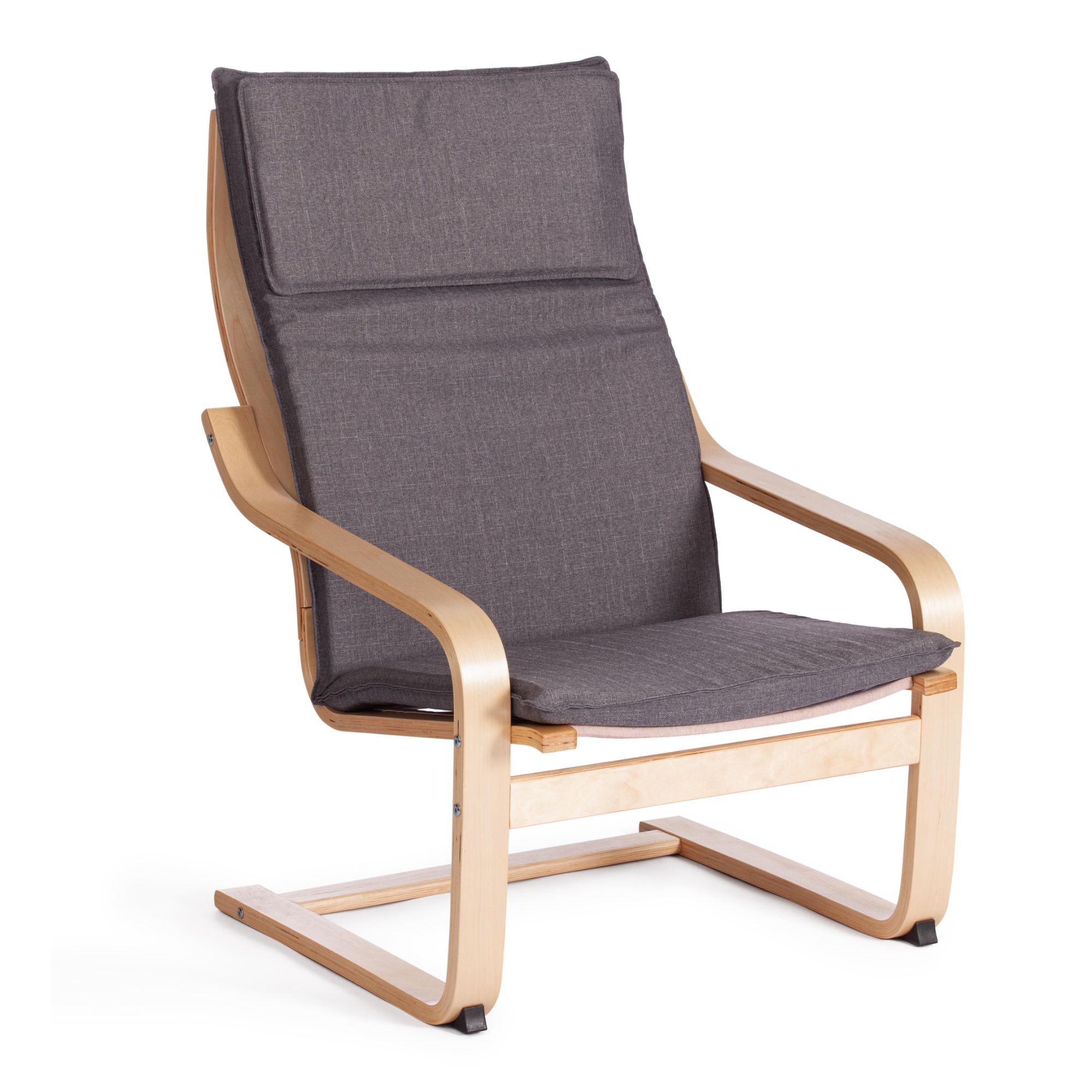 Кресло ТС Biensdorf деревянное с натуральным хлопком серое 67х86х95 см кашпо деревянное 18×6×20 см конверт
