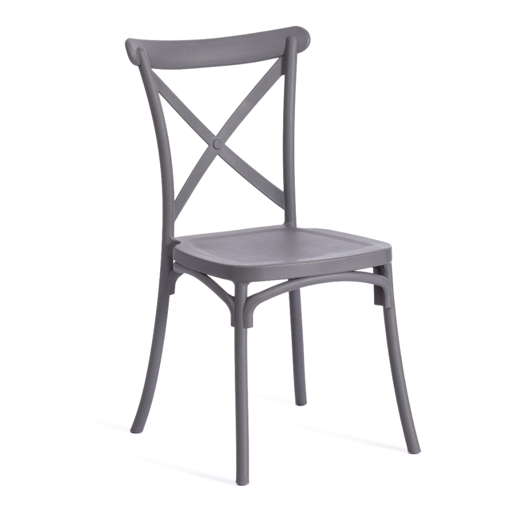Стул ТС Cross пластиковый темно-серый 48х58х89 см стул бекал темно серый графит