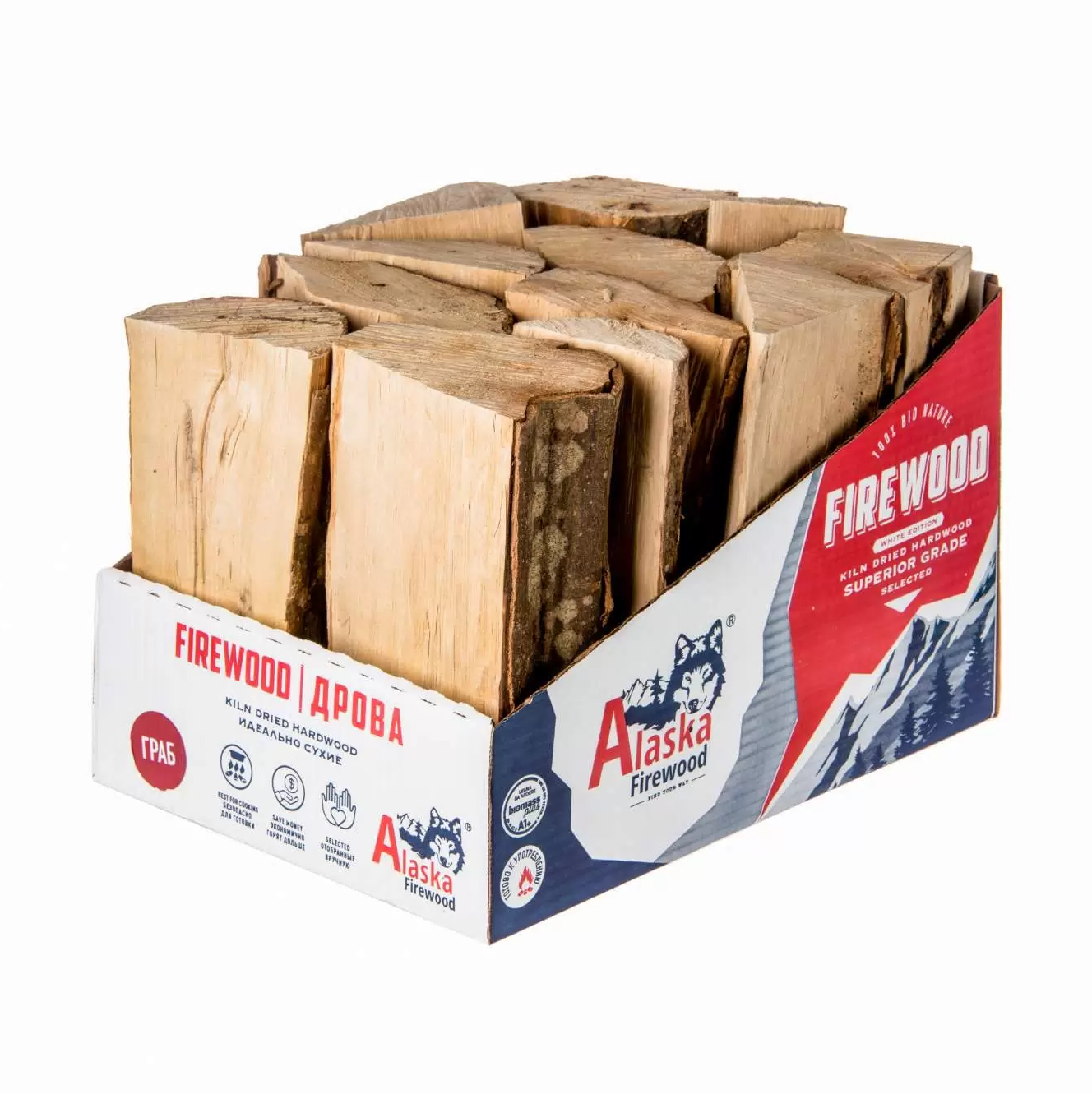 Дрова грабовые Alaska firewood 10 кг pro