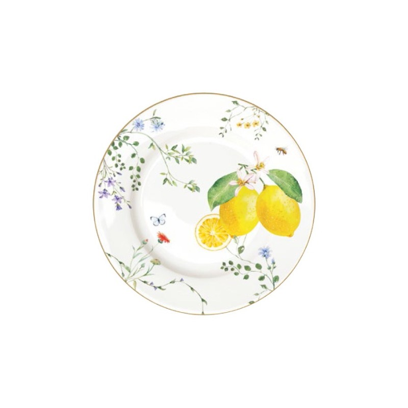 Тарелка закусочная Easy life Цветы и лимоны 19 см