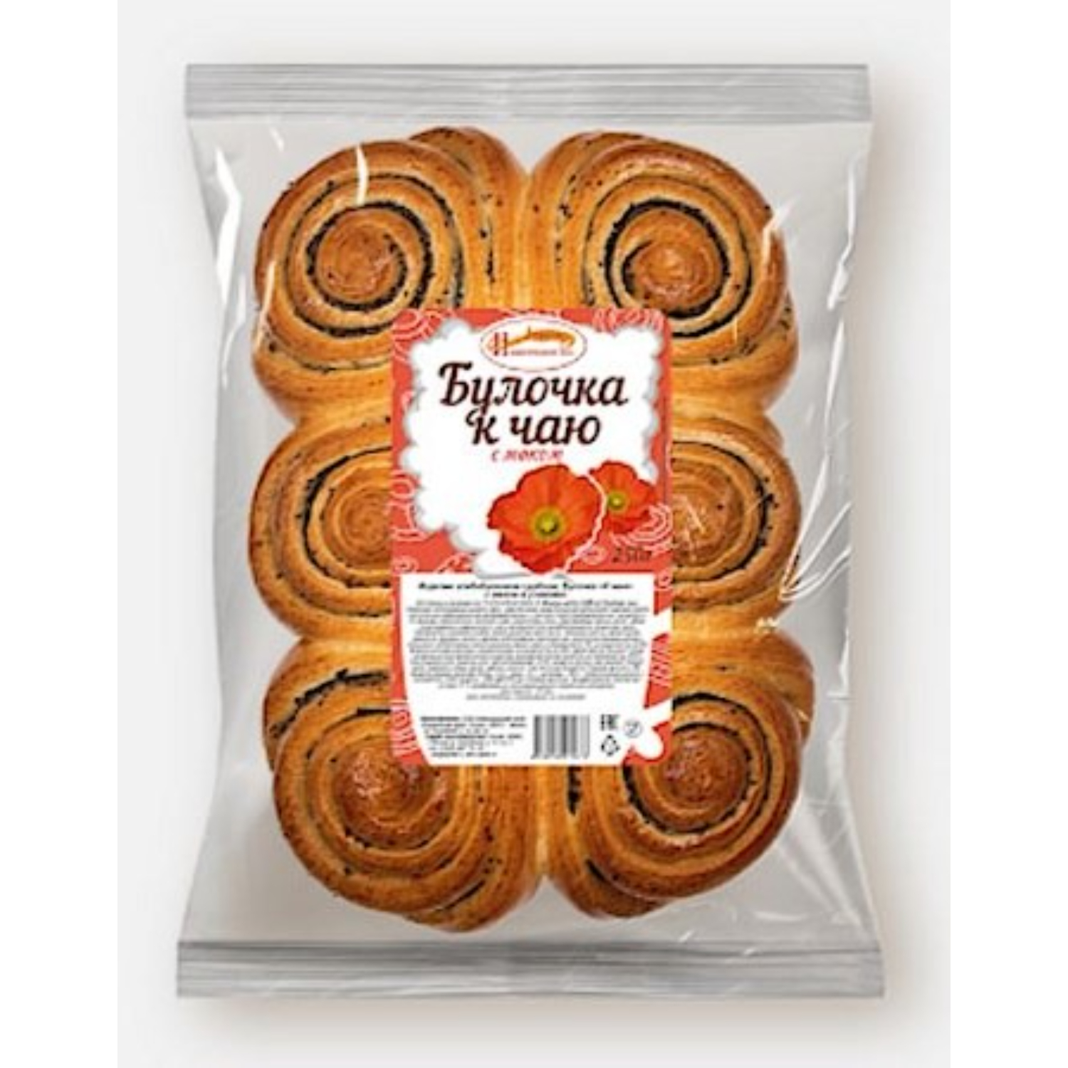 Булочка к чаю Пекарня Мария с маком 250 г 73₽