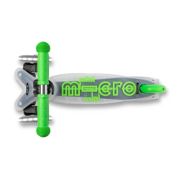 фото Самокат mini micro deluxe flux led неоновый зеленый