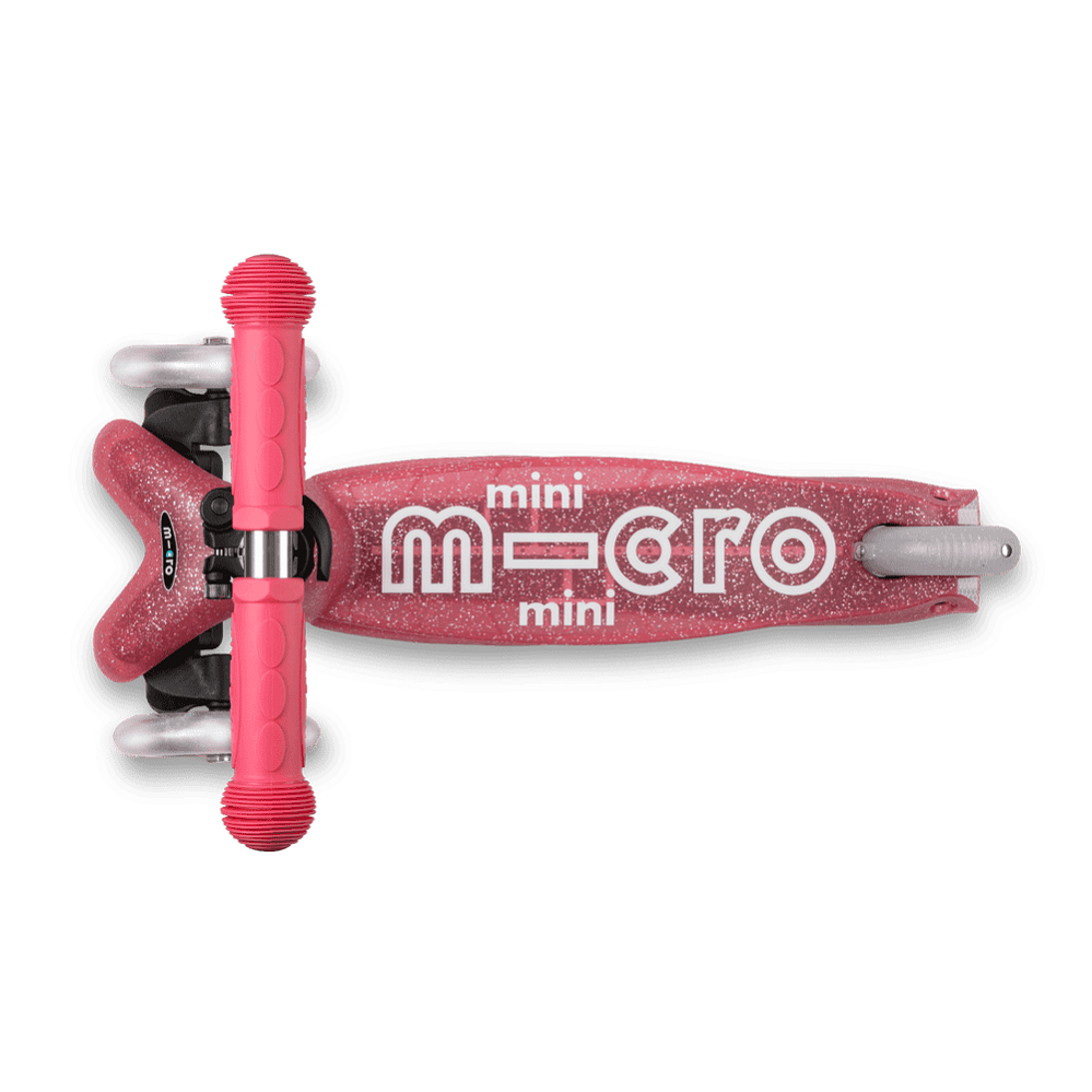 Самокат Mini Micro Deluxe Блестящий LED розовый - фото 3