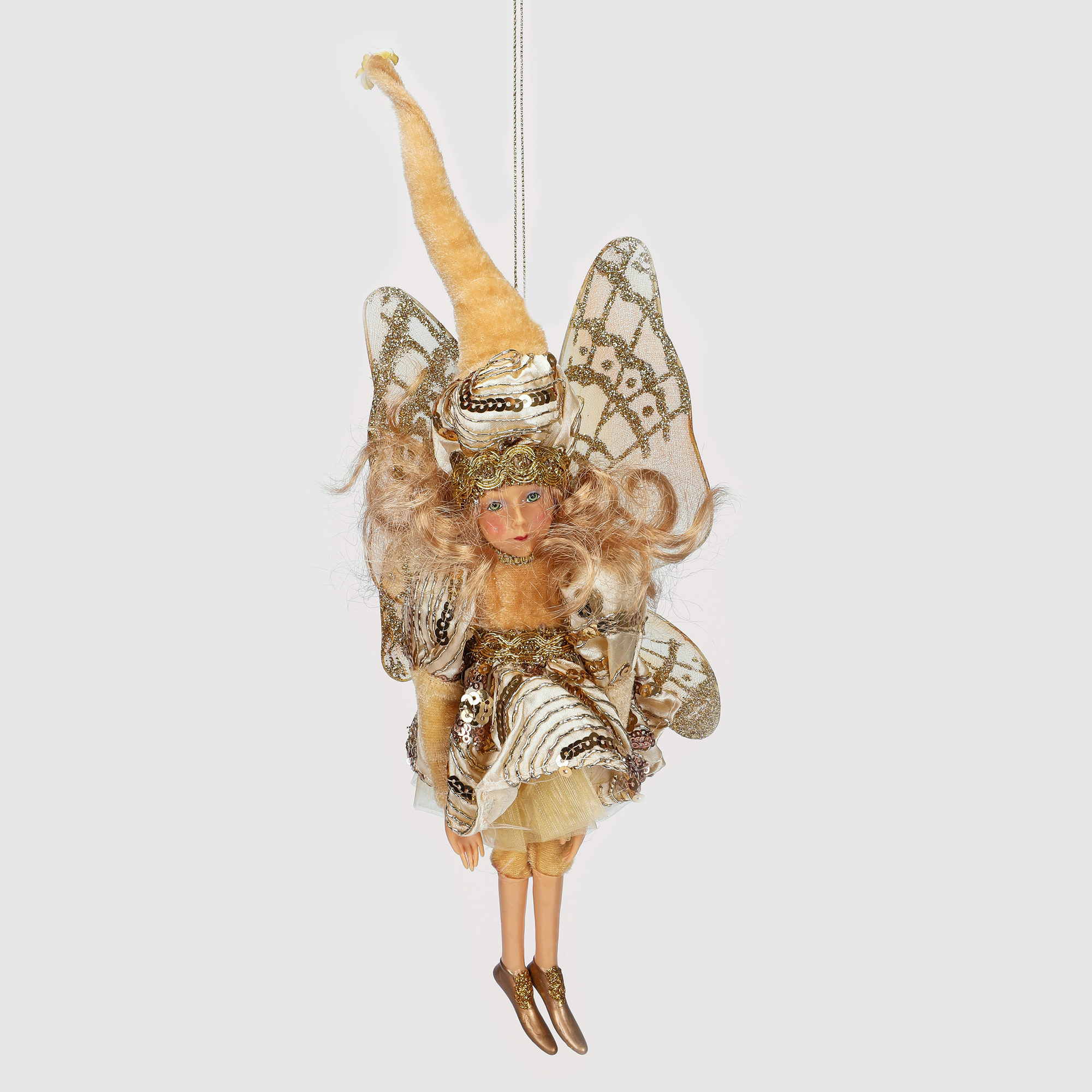 Фея рождественская Sote Toys в золотисто-коричневой одежде 35 см 590₽