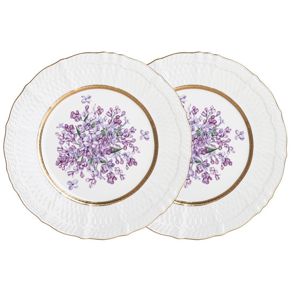 Набор тарелок закусочных Lefard Lilac 20,5 см 2 шт, цвет белый