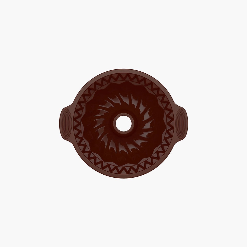 Форма для выпечки Nadoba Alenka для круглого кекса глубокая силиконовая 28x24x10 см, цвет коричневый - фото 2